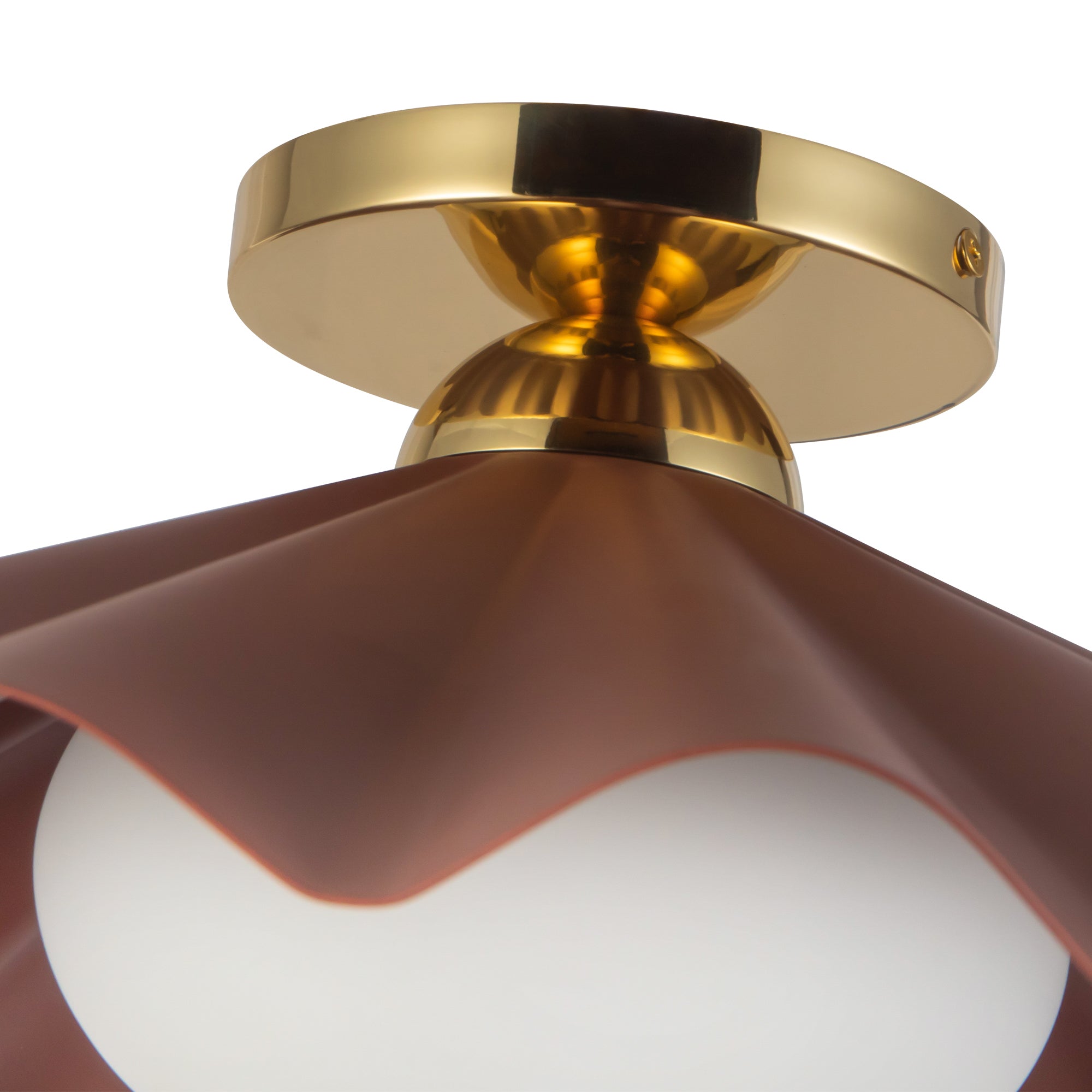 Furrow 16-in Steel Semi-Flush Mount