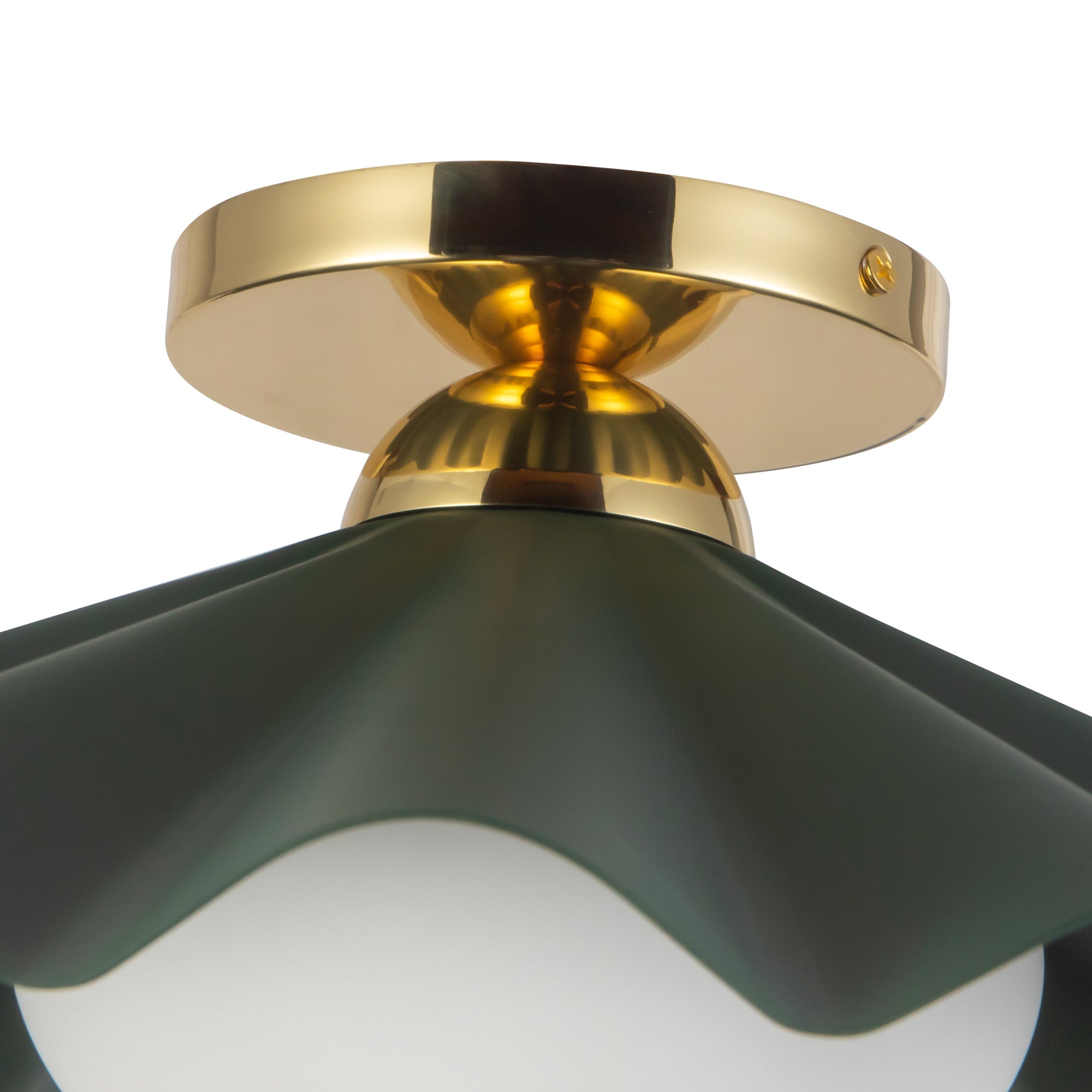 Furrow 16-in Steel Semi-Flush Mount
