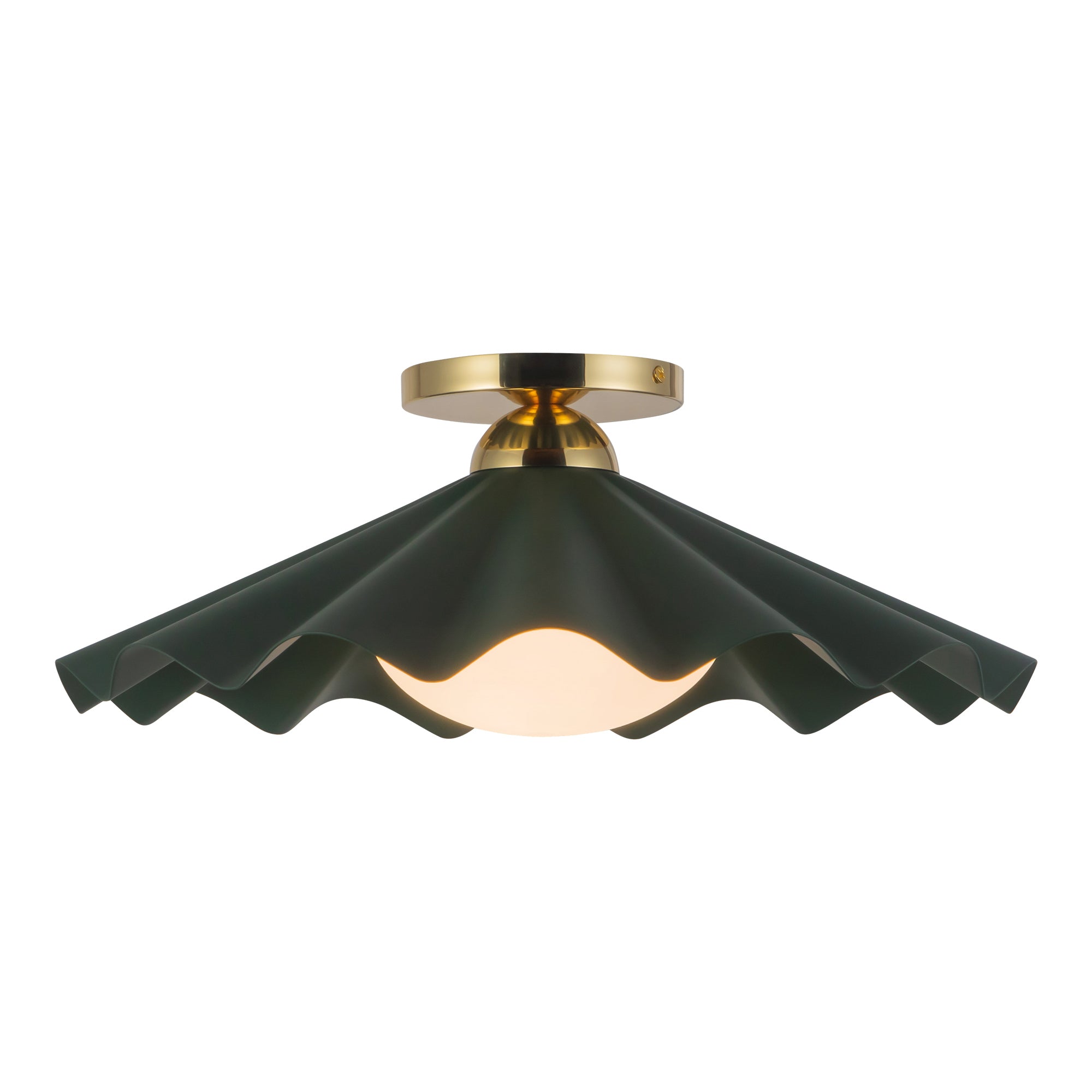 Furrow 16-in Steel Semi-Flush Mount