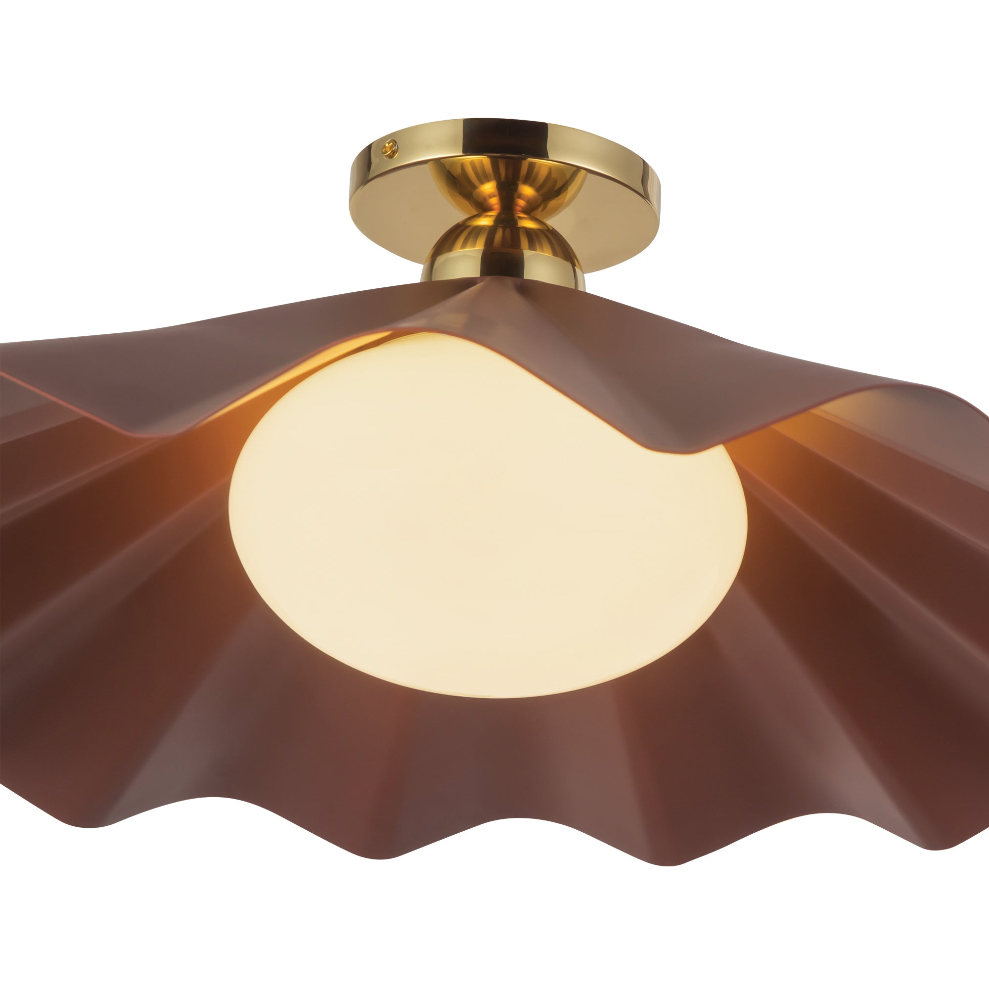 Furrow 25-in Steel Semi-Flush Mount