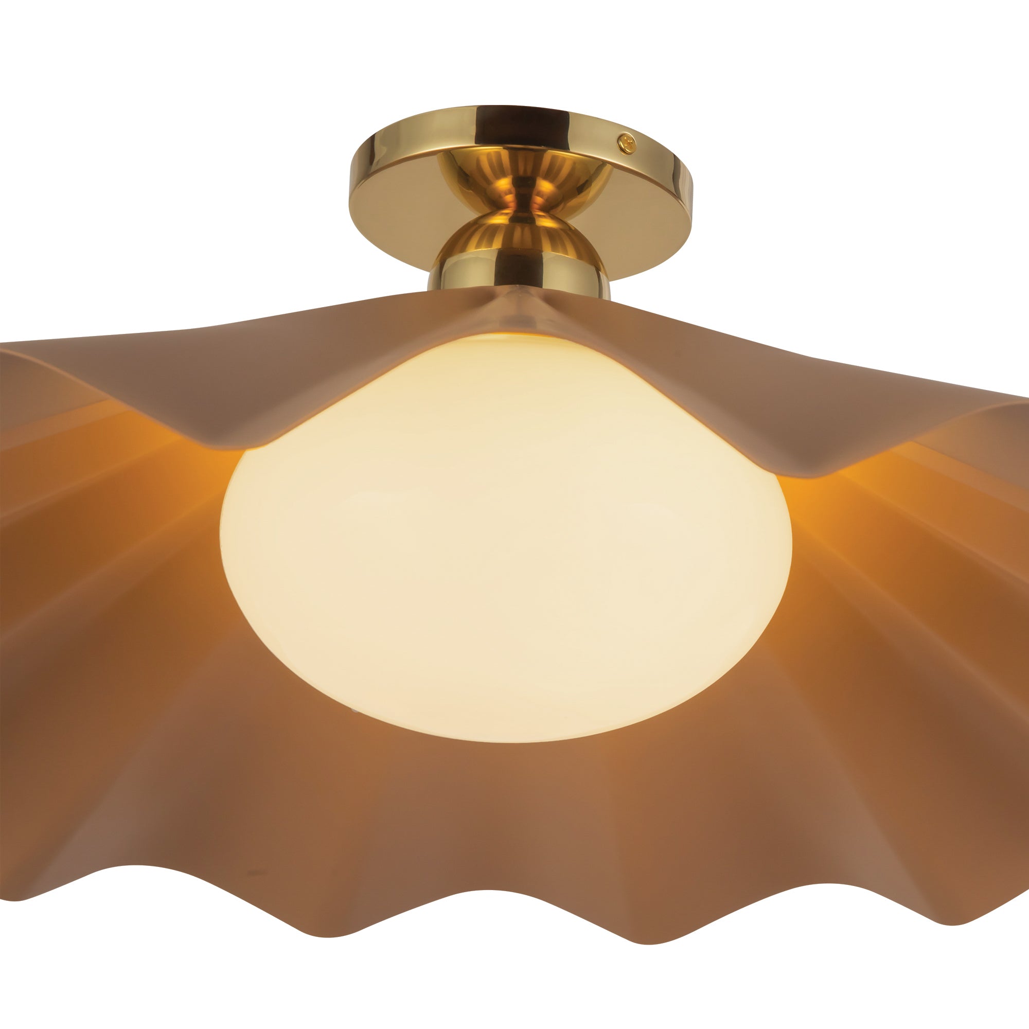 Furrow 25-in Steel Semi-Flush Mount