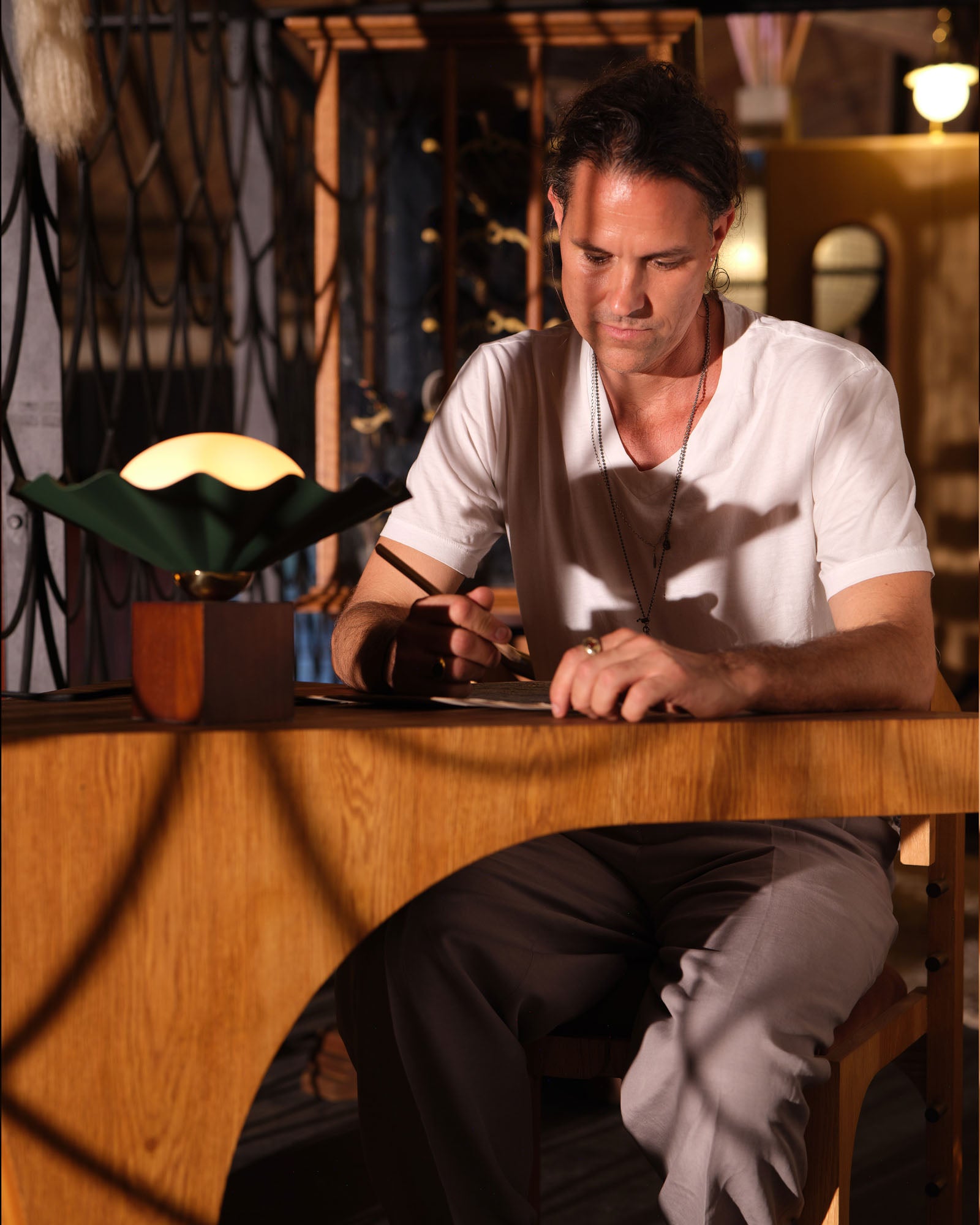 Furrow 9-in Steel Table Lamp