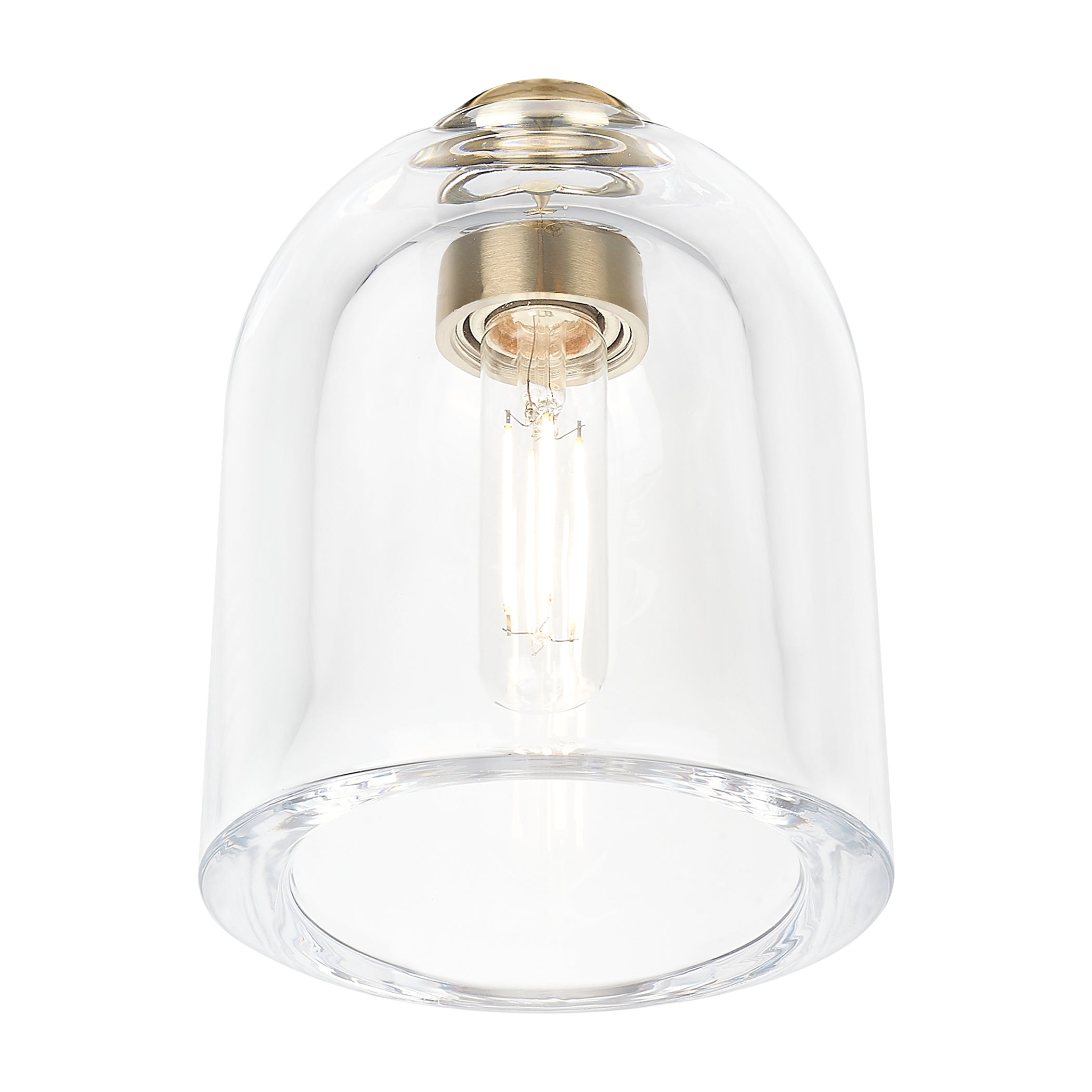 Downtown Urban Glass Brass Finish 6 Inch