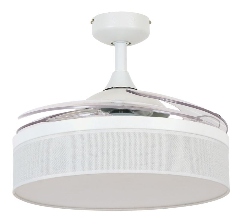 Fraser 48 Inch 3 Light White Fan with Retractable Blades