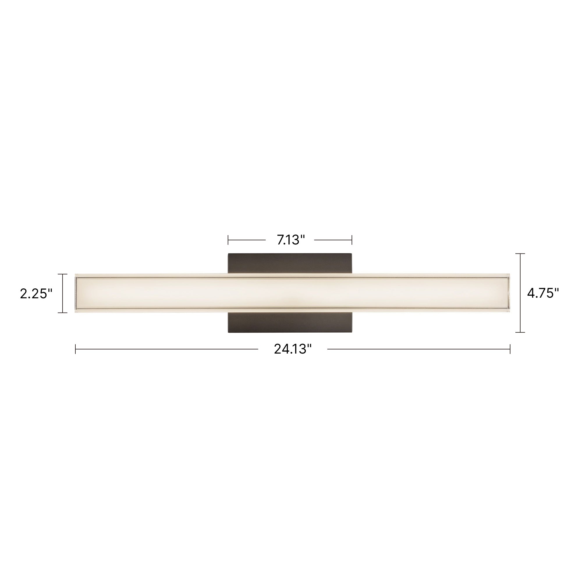 Garland 24-in Aluminum Steel Acrylic Wall Sconce