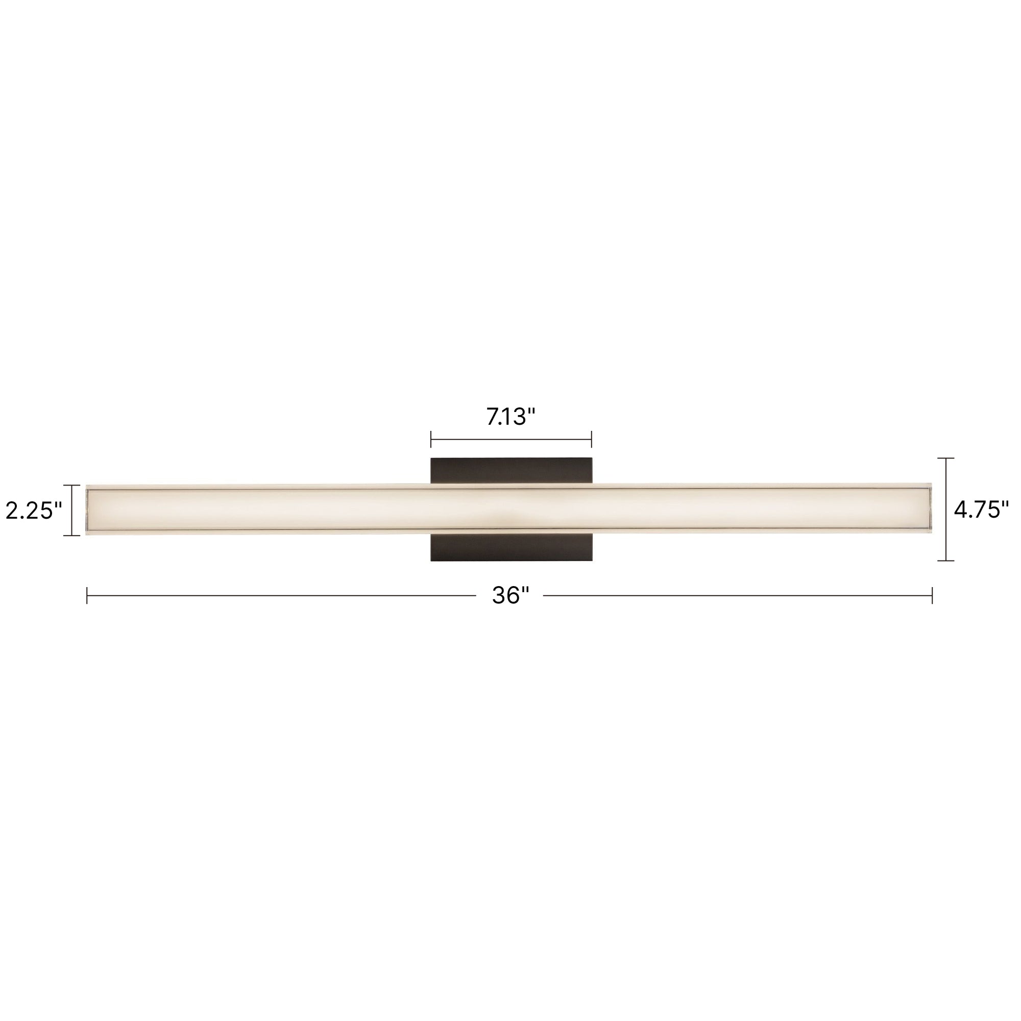 Garland 36-in Aluminum Steel Acrylic Wall Sconce