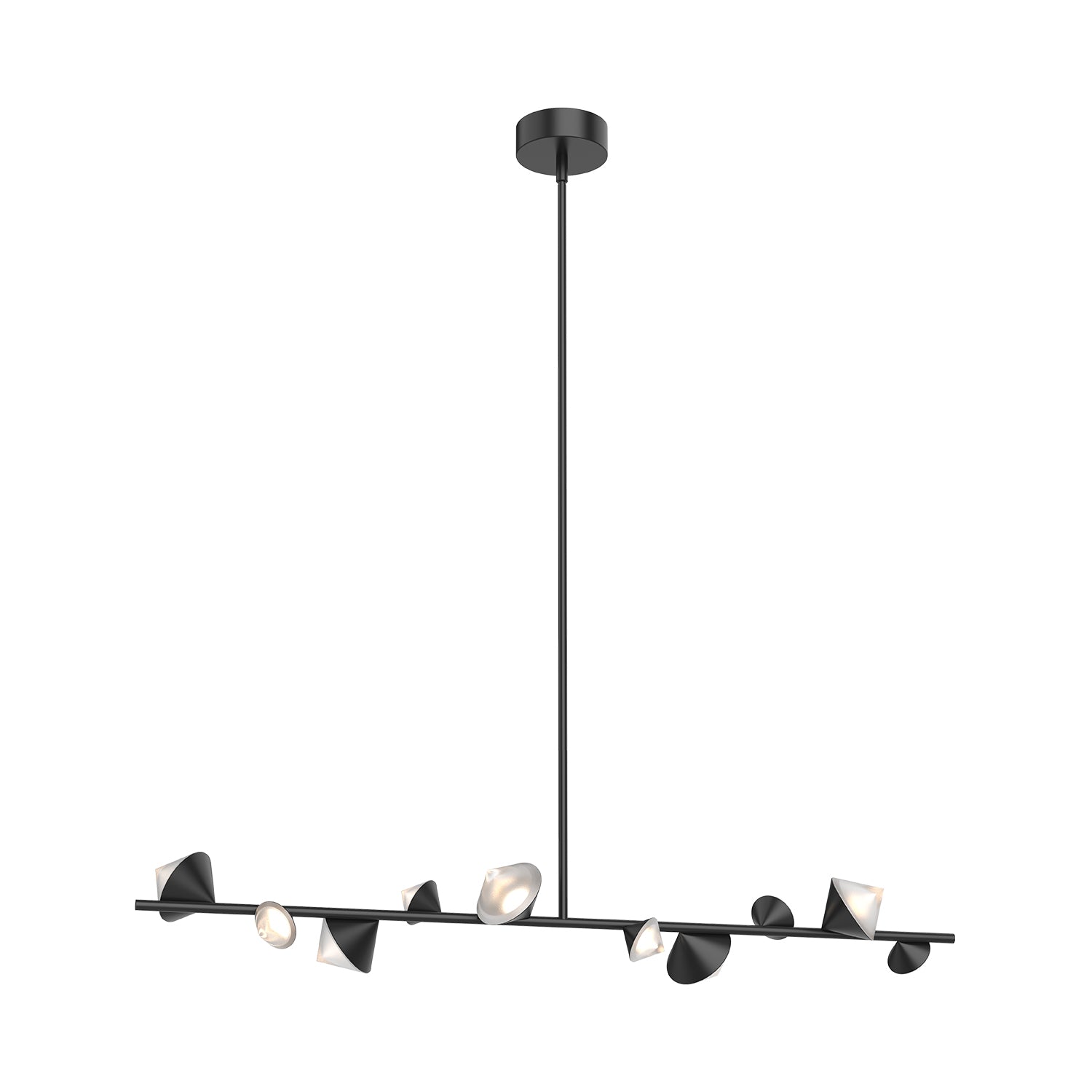 Geode 51-in Steel Linear Pendant