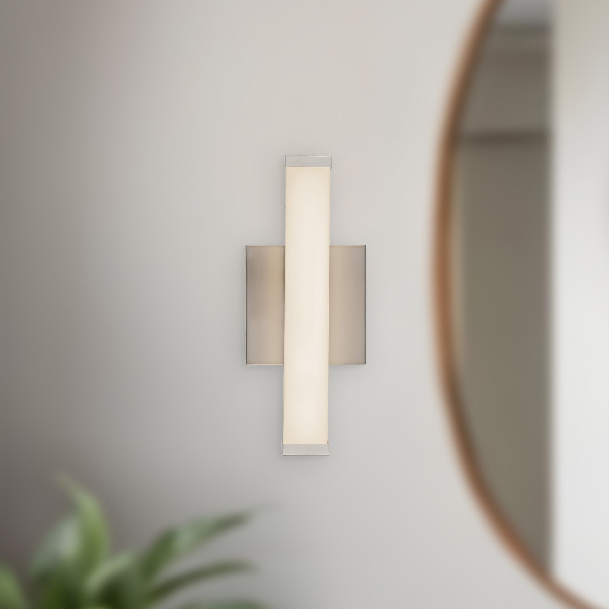 Geri 12-in Aluminum Steel Acrylic Wall Sconce