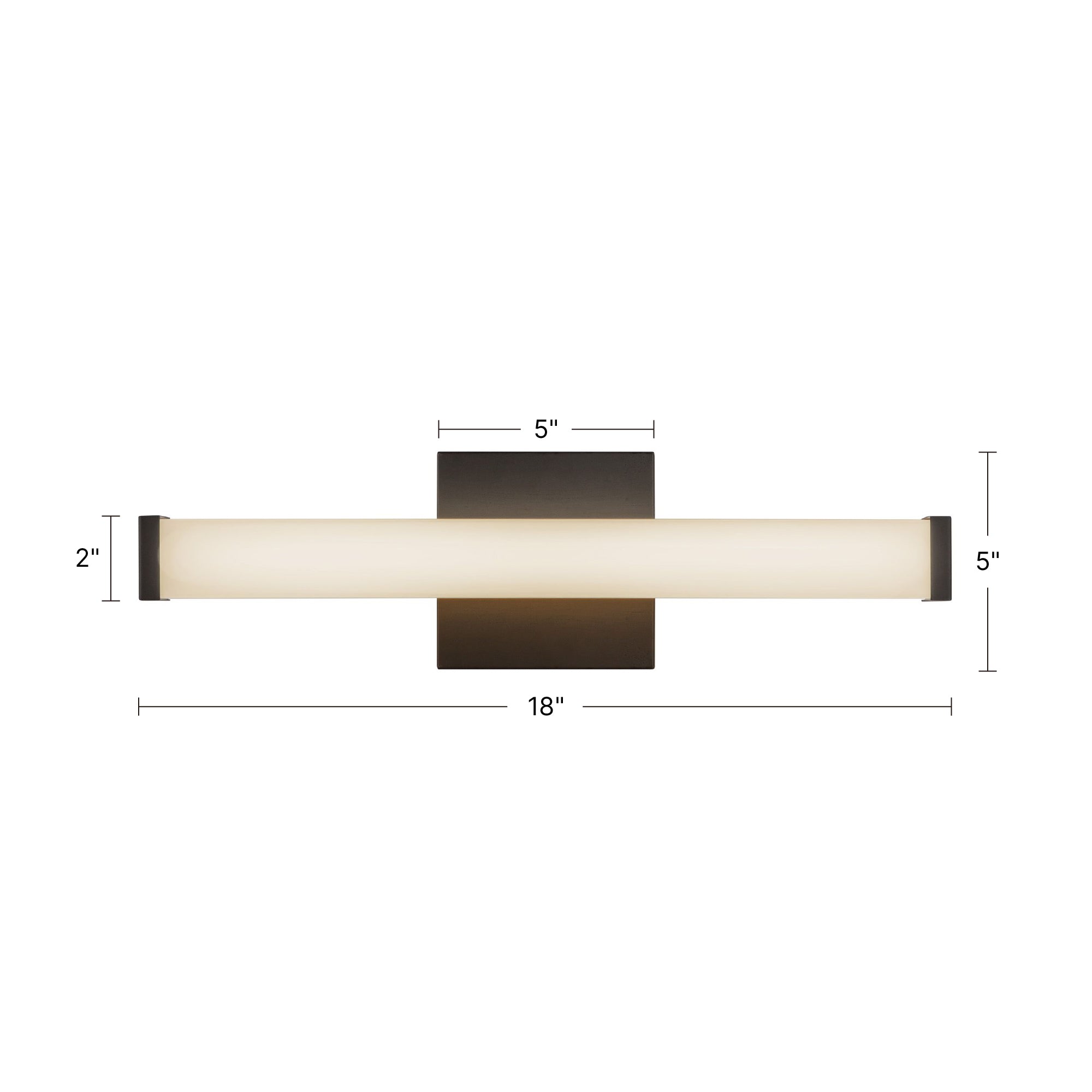 Geri 18-in Aluminum Steel Acrylic Wall Sconce
