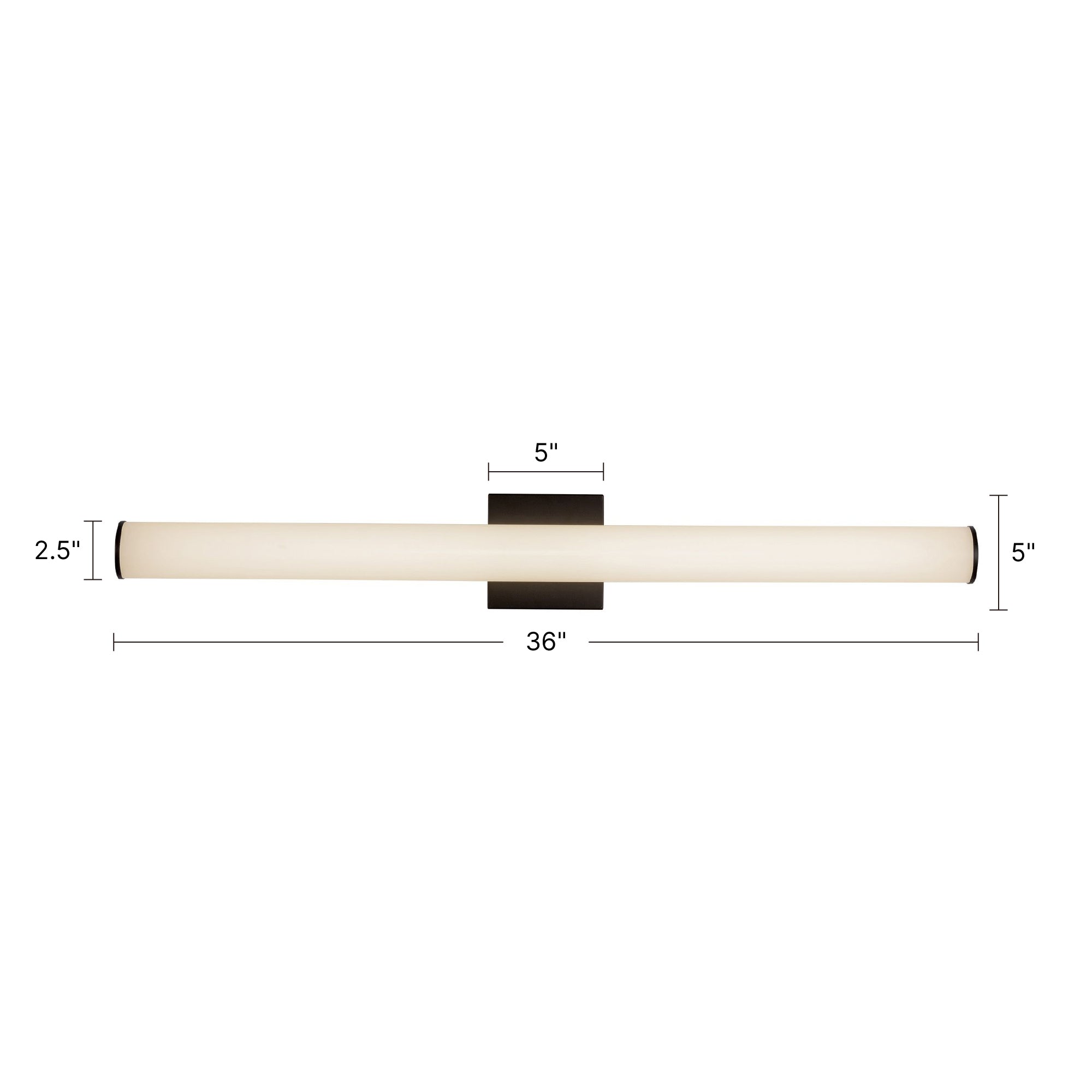 Geri 36-in Aluminum Steel Acrylic Wall Sconce