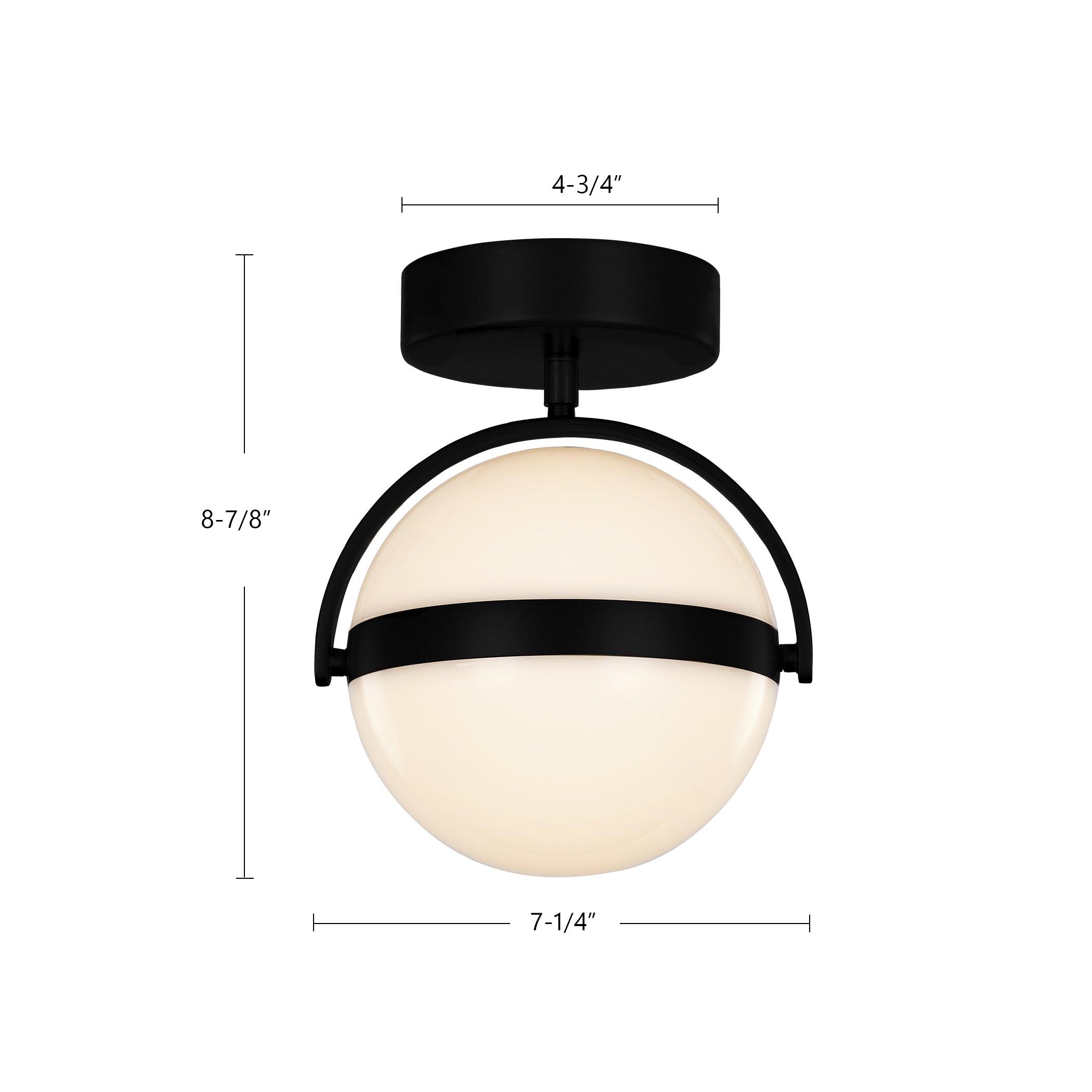 Globo 7-in Steel Flush Mount