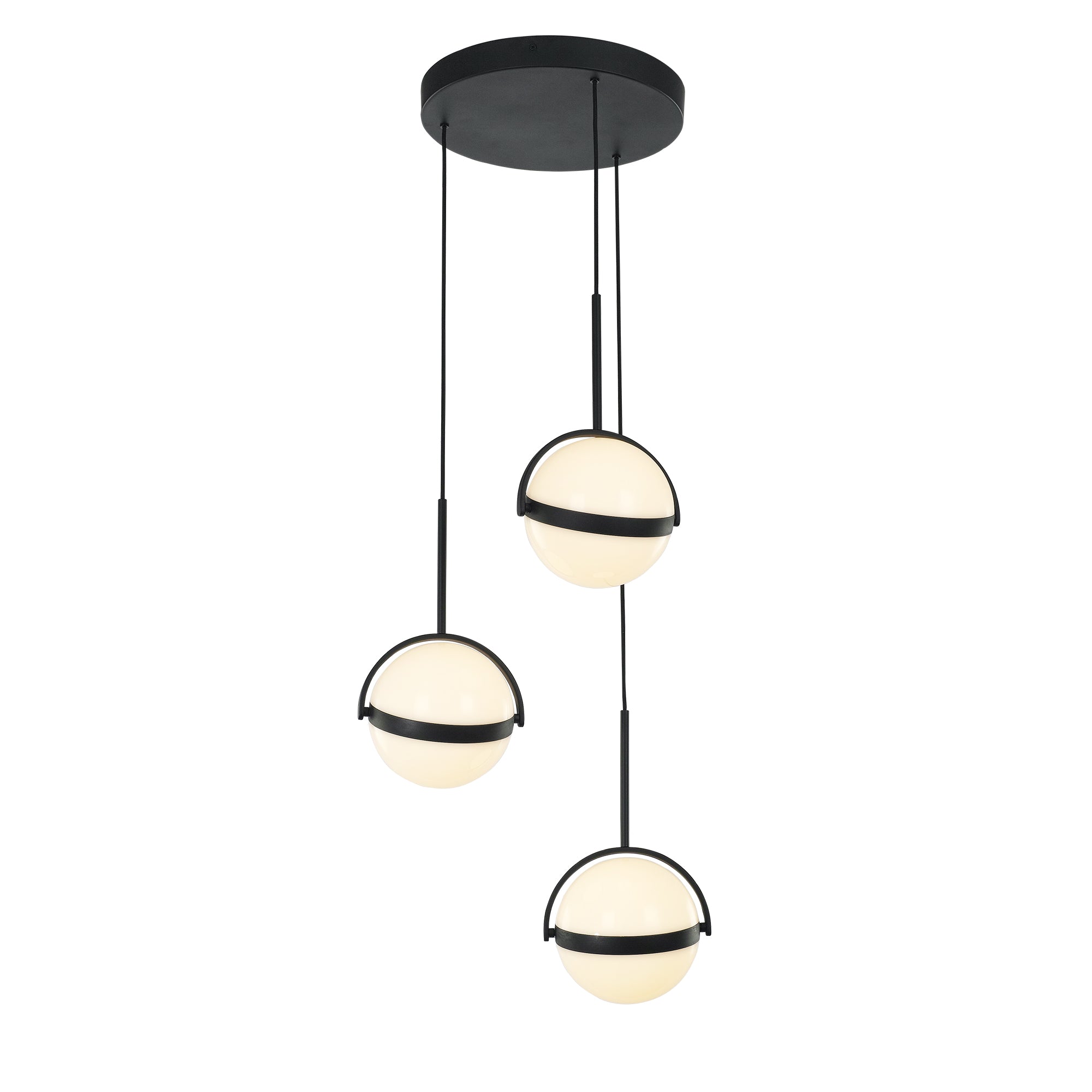 Globo 3 Head Steel Multi Pendant
