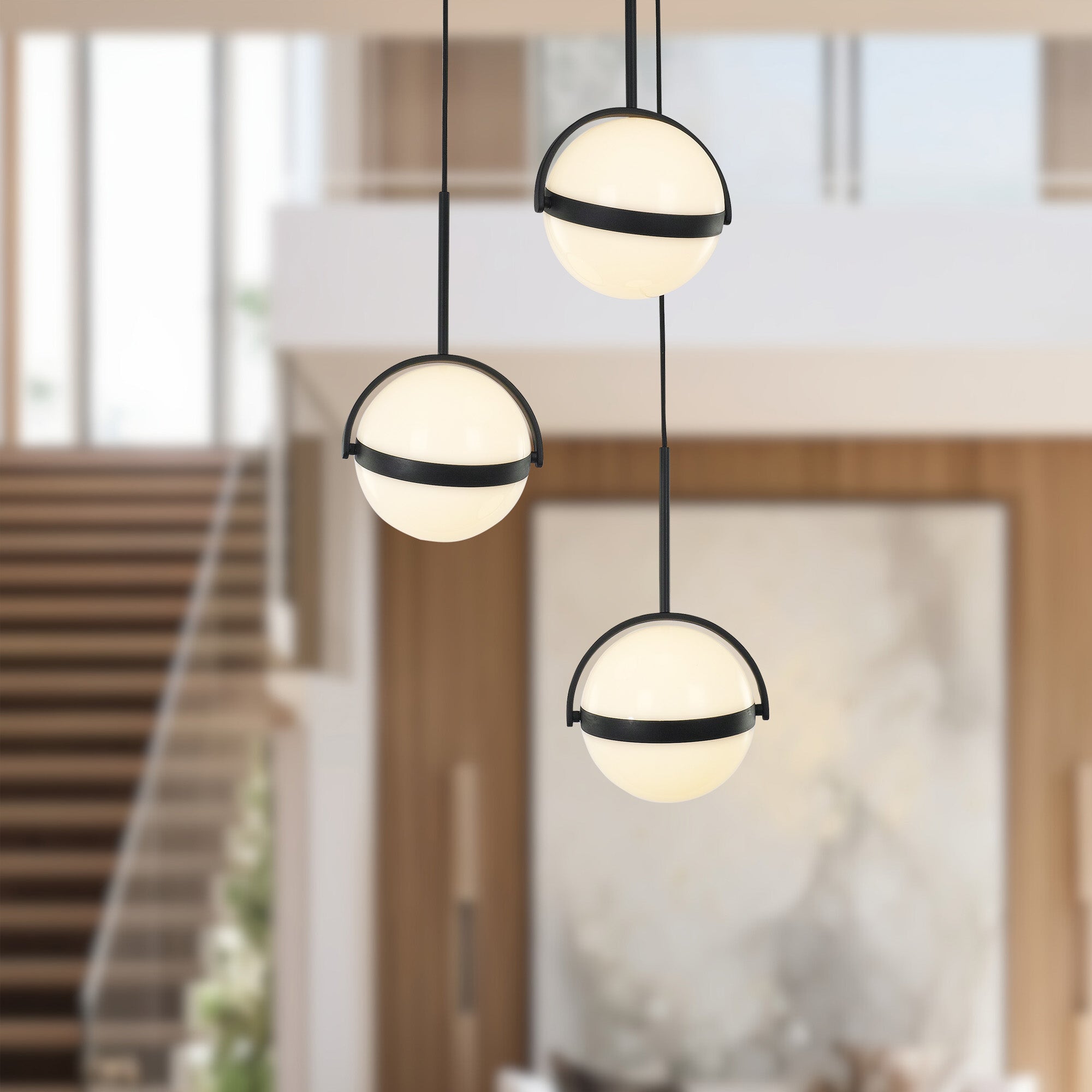 Globo 3 Head Steel Multi Pendant