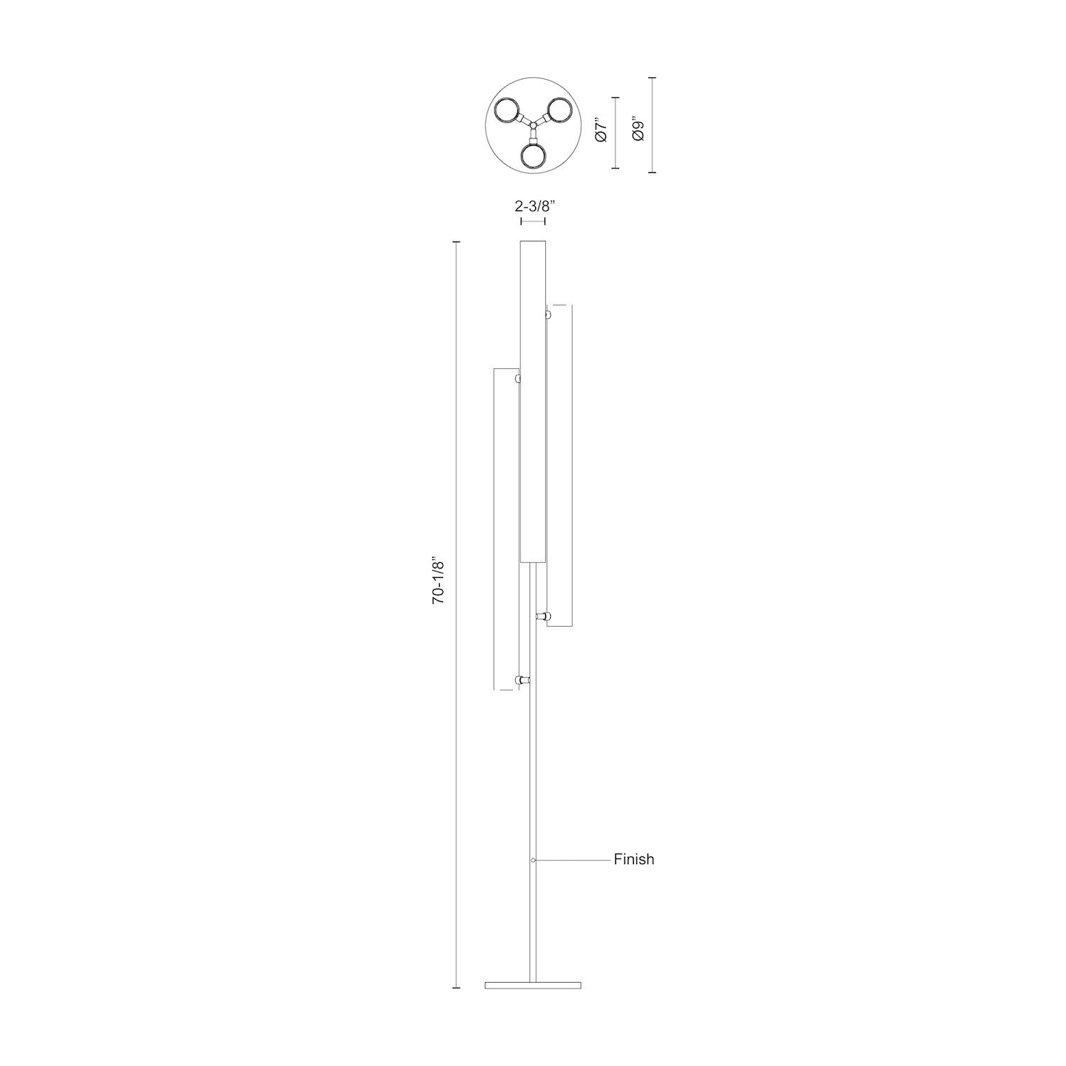 Gramercy 70-in Aluminum Floor Lamp