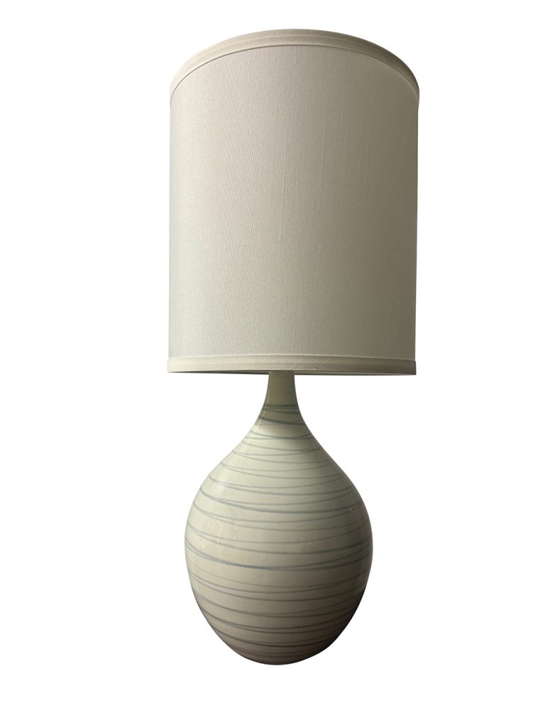 20.5-inch Scatchard Pearl Blue Table Lamp