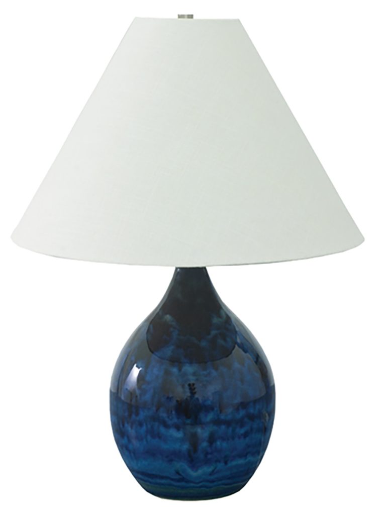 22.5-inch Scatchard Midnight Blue Switch on Socket Table Lamp