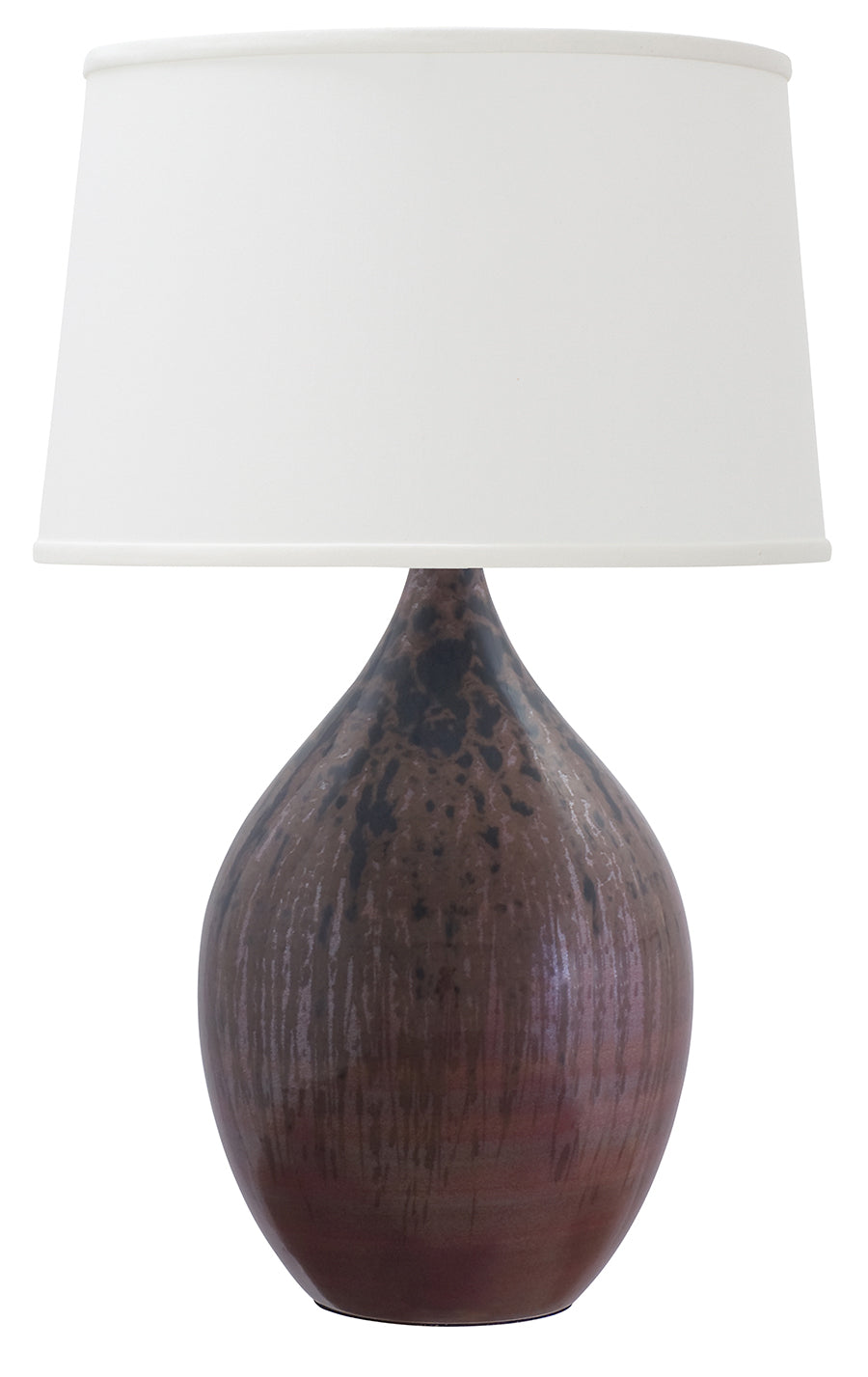 21-inch Scatchard Decorated Red Table Lamp