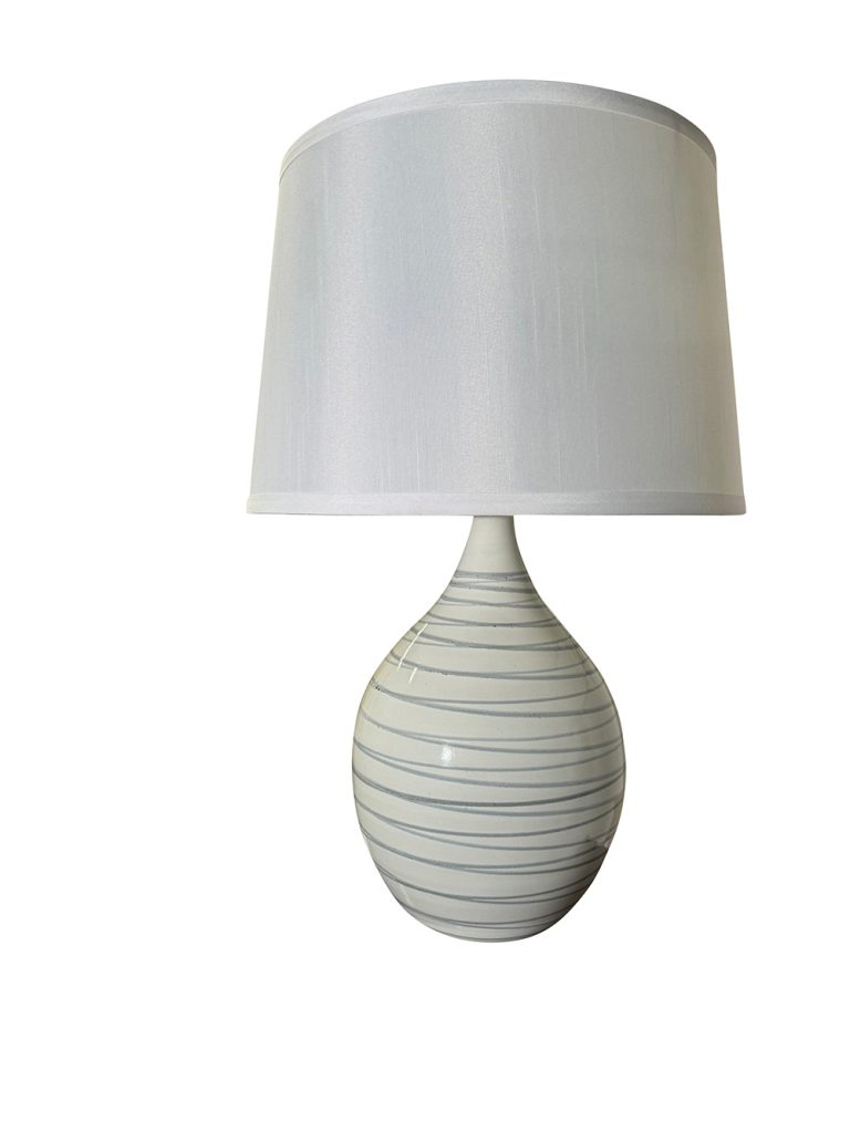 21-inch Scatchard Pearl Blue Table Lamp