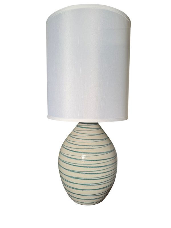 30-inch Scatchard Emerald Wave Table Lamp