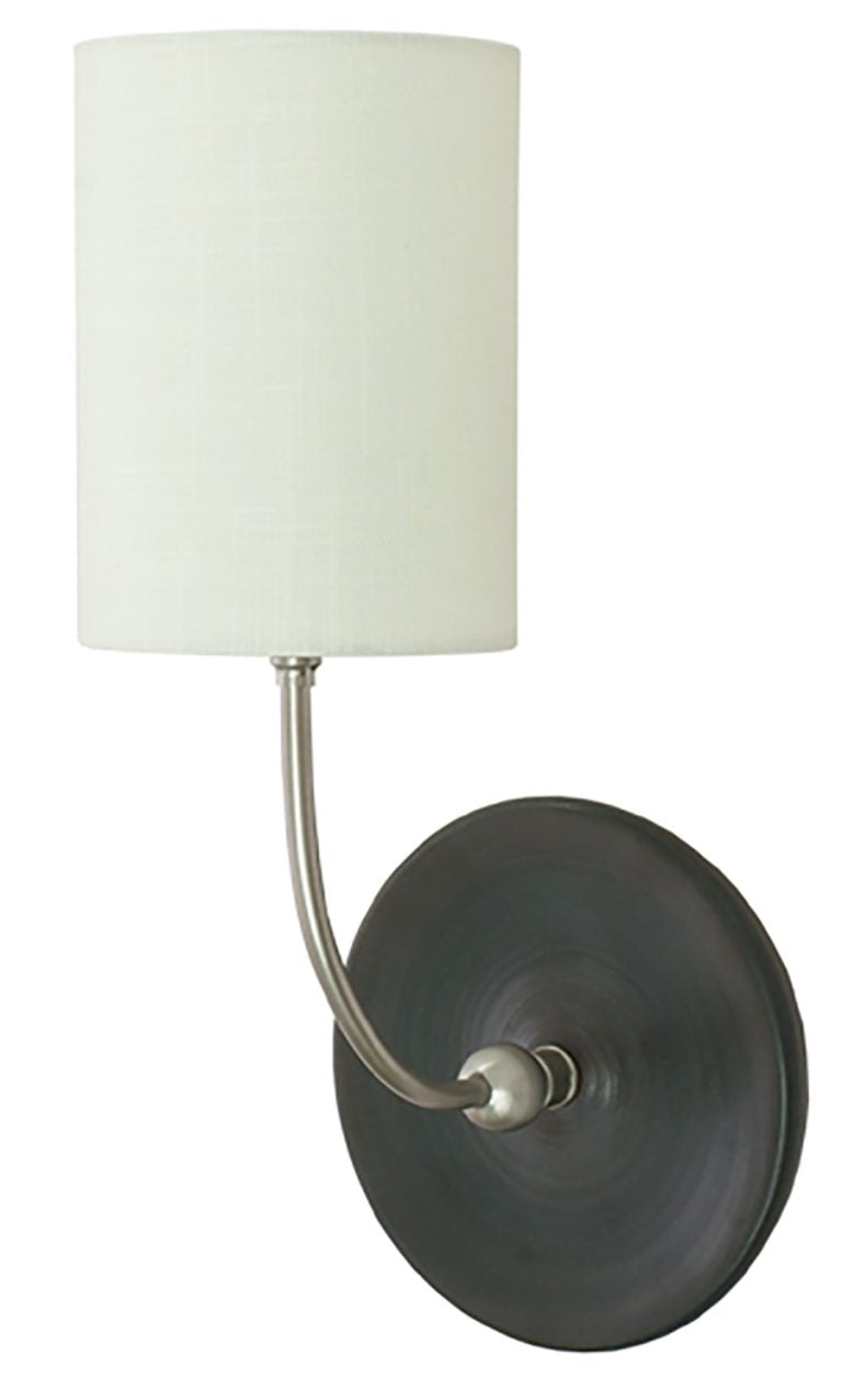 6-inch Scatchard Matte Black and Satin Nickel Wall Sconce