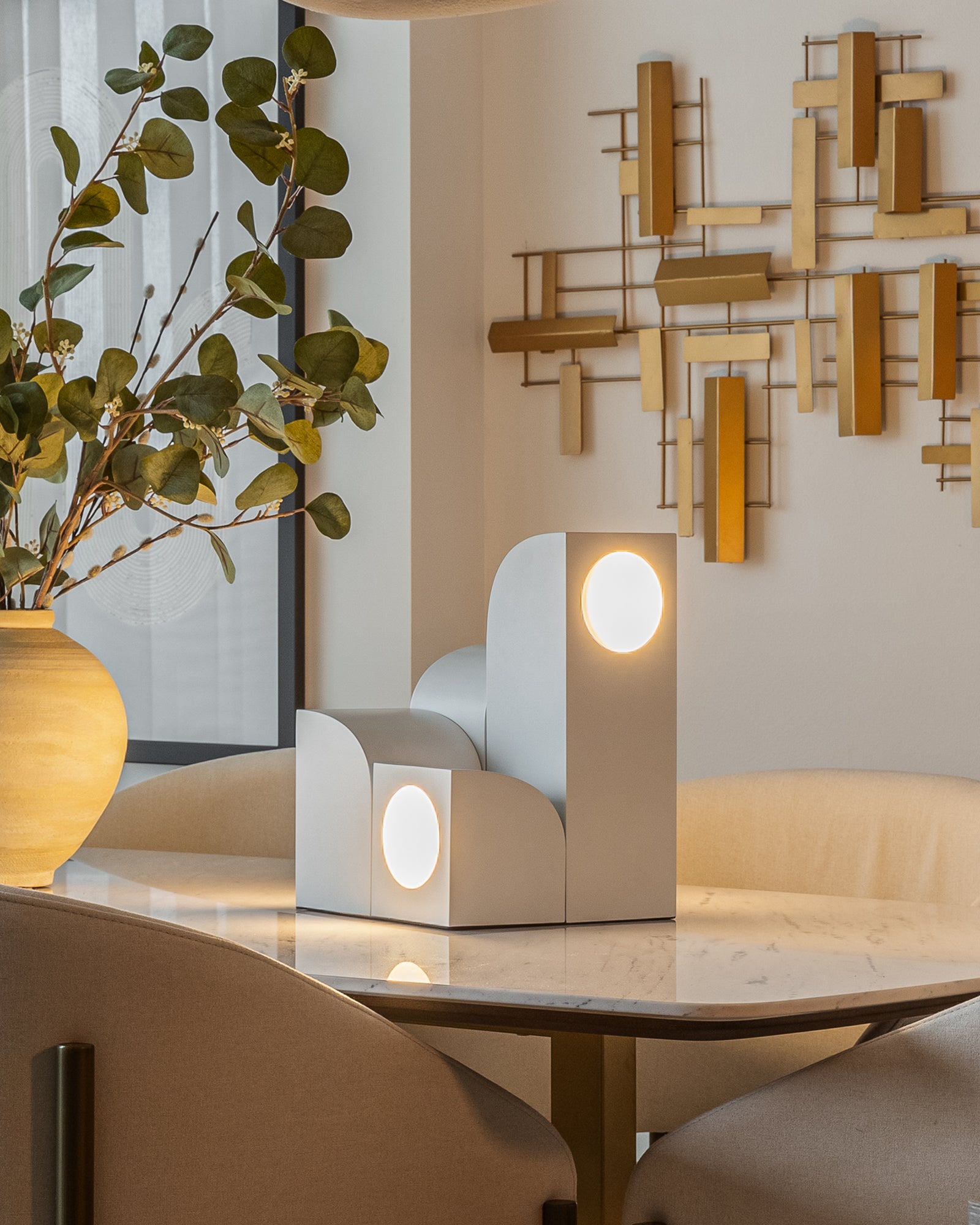 Gypsum 12-in Steel Table Lamp