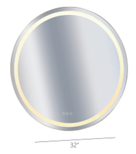 Gabriela 24x24'' Round Led Mirror