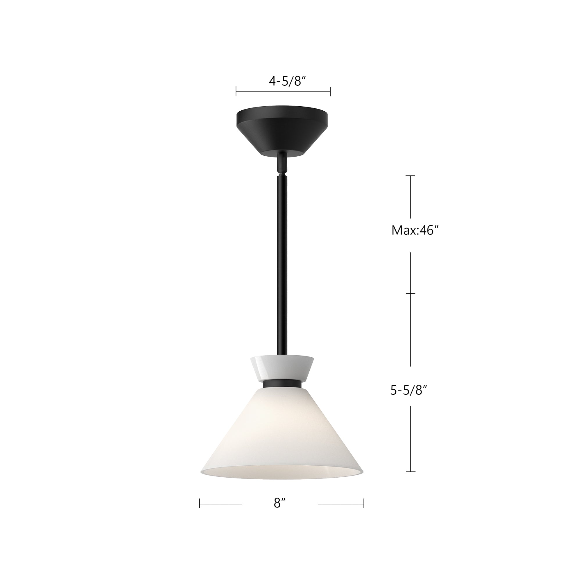 Halston 8-in Steel Pendant