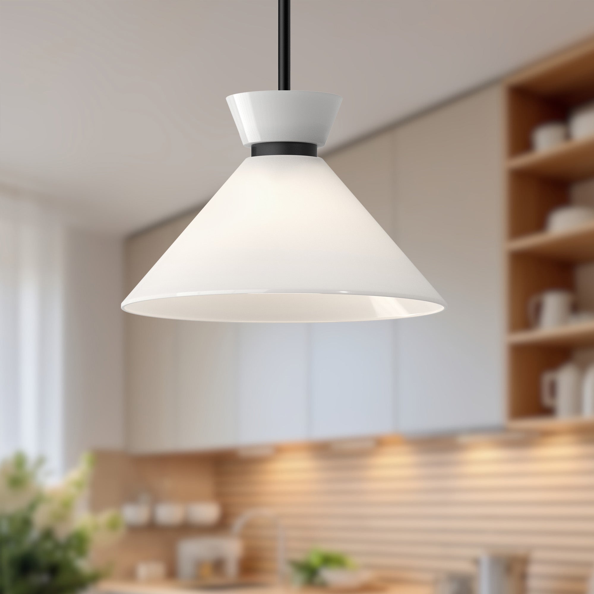 Halston 14-in Steel Pendant