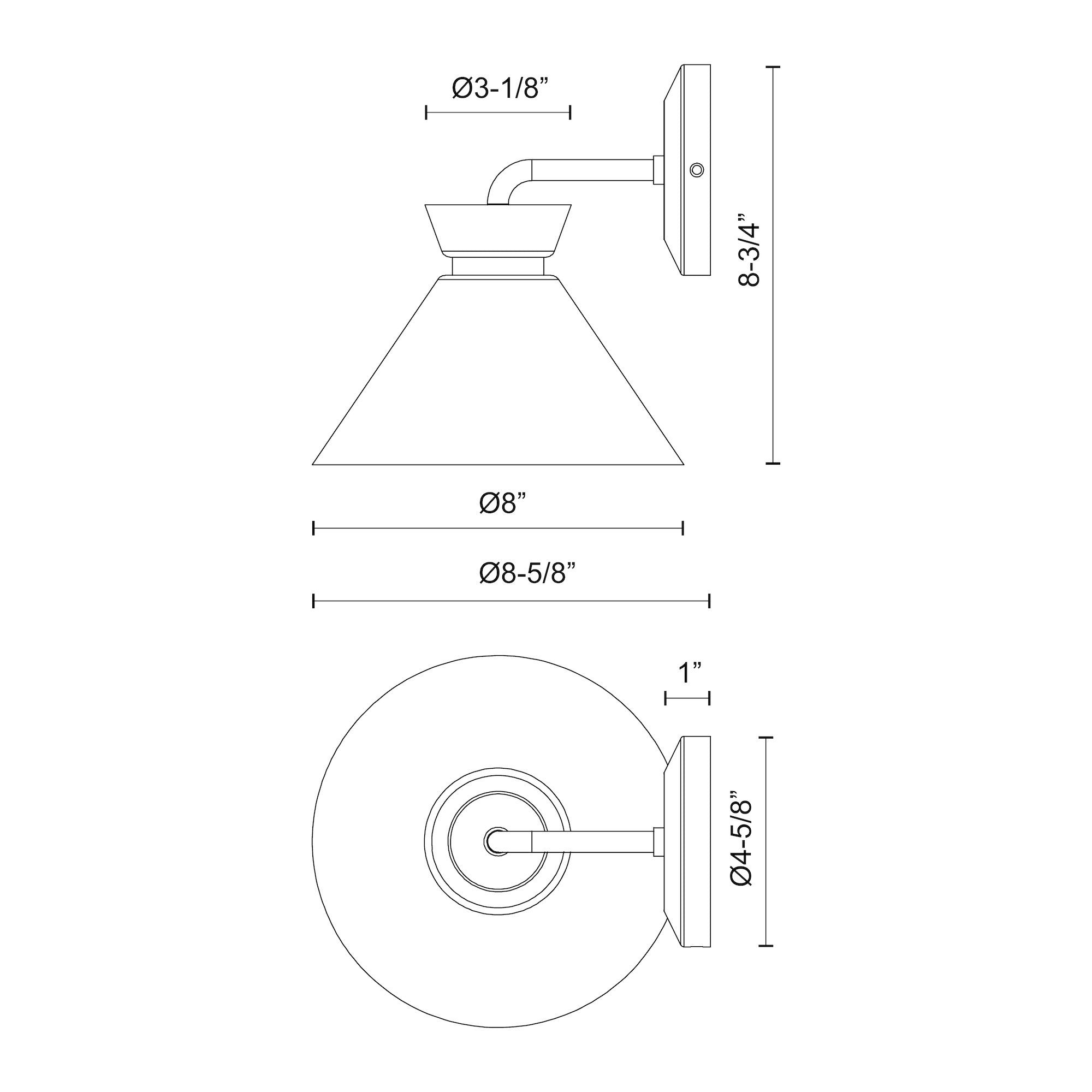 Halston 8-in Steel Vanity Light