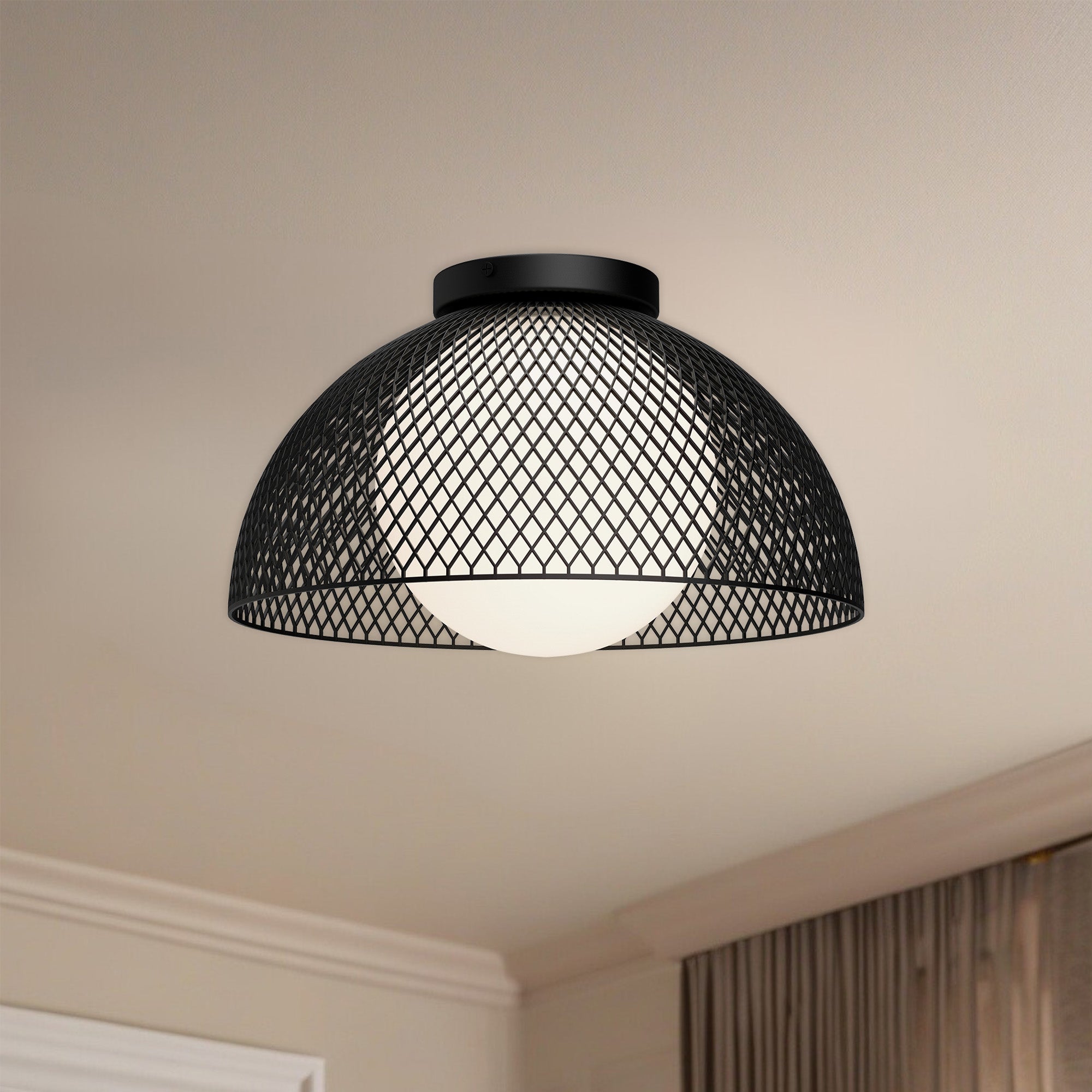 Haven 12-in Steel Flush Mount