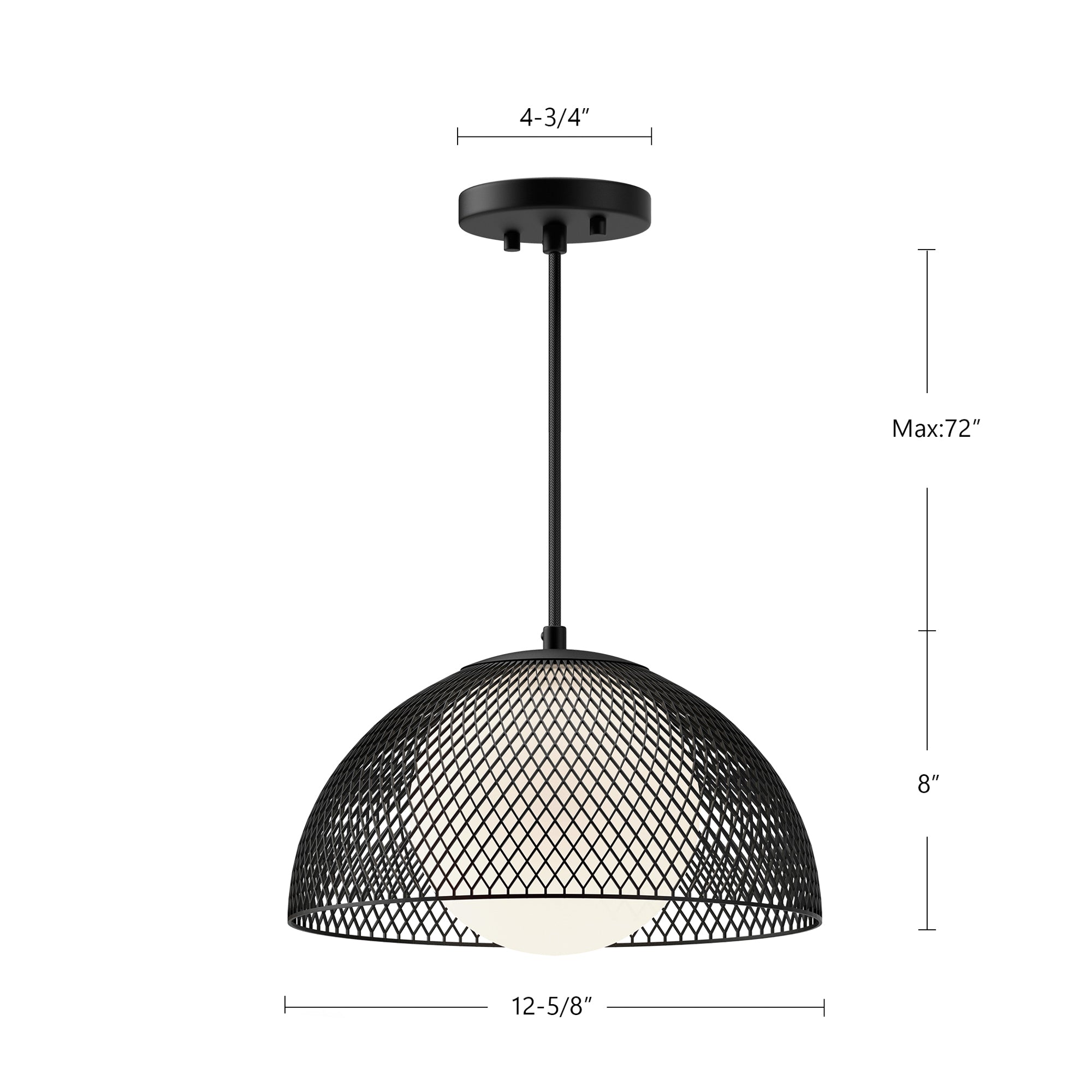 Haven 12-in Steel Pendant