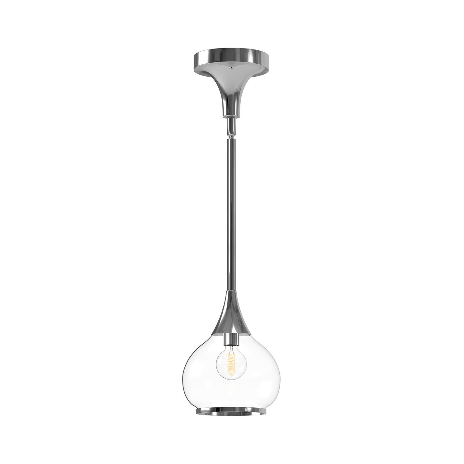 Hazel 6-in Steel Pendant
