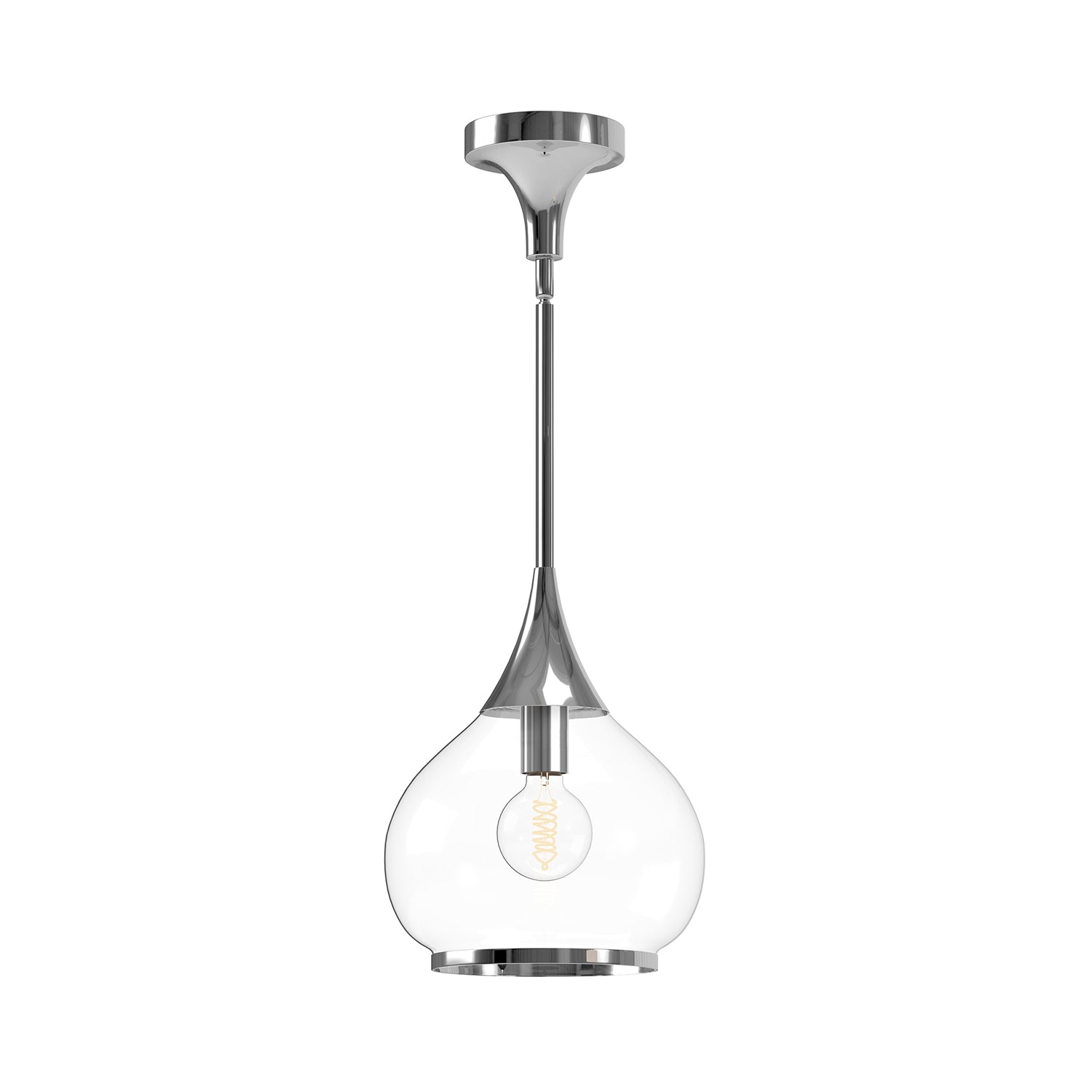 Hazel 10-in Steel Pendant