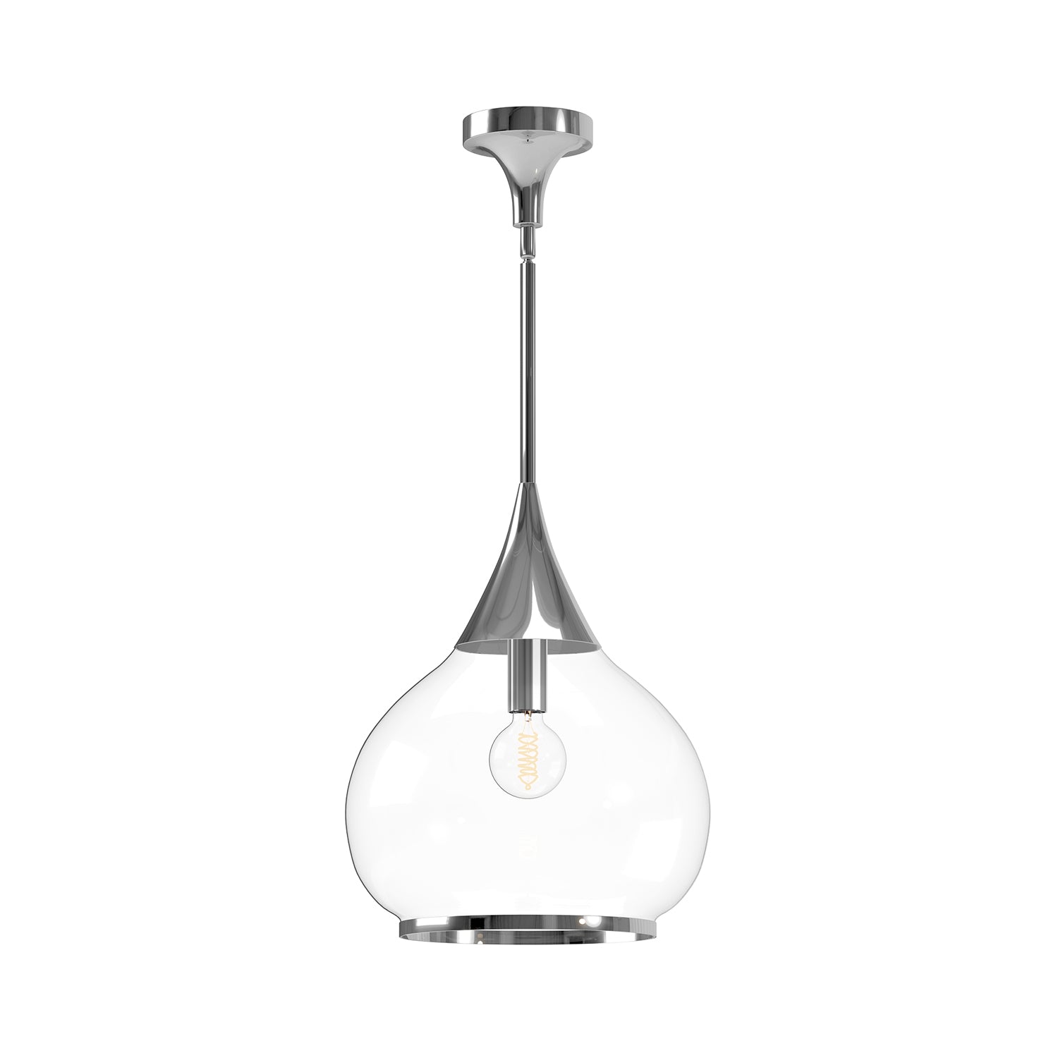 Hazel 14-in Steel Pendant