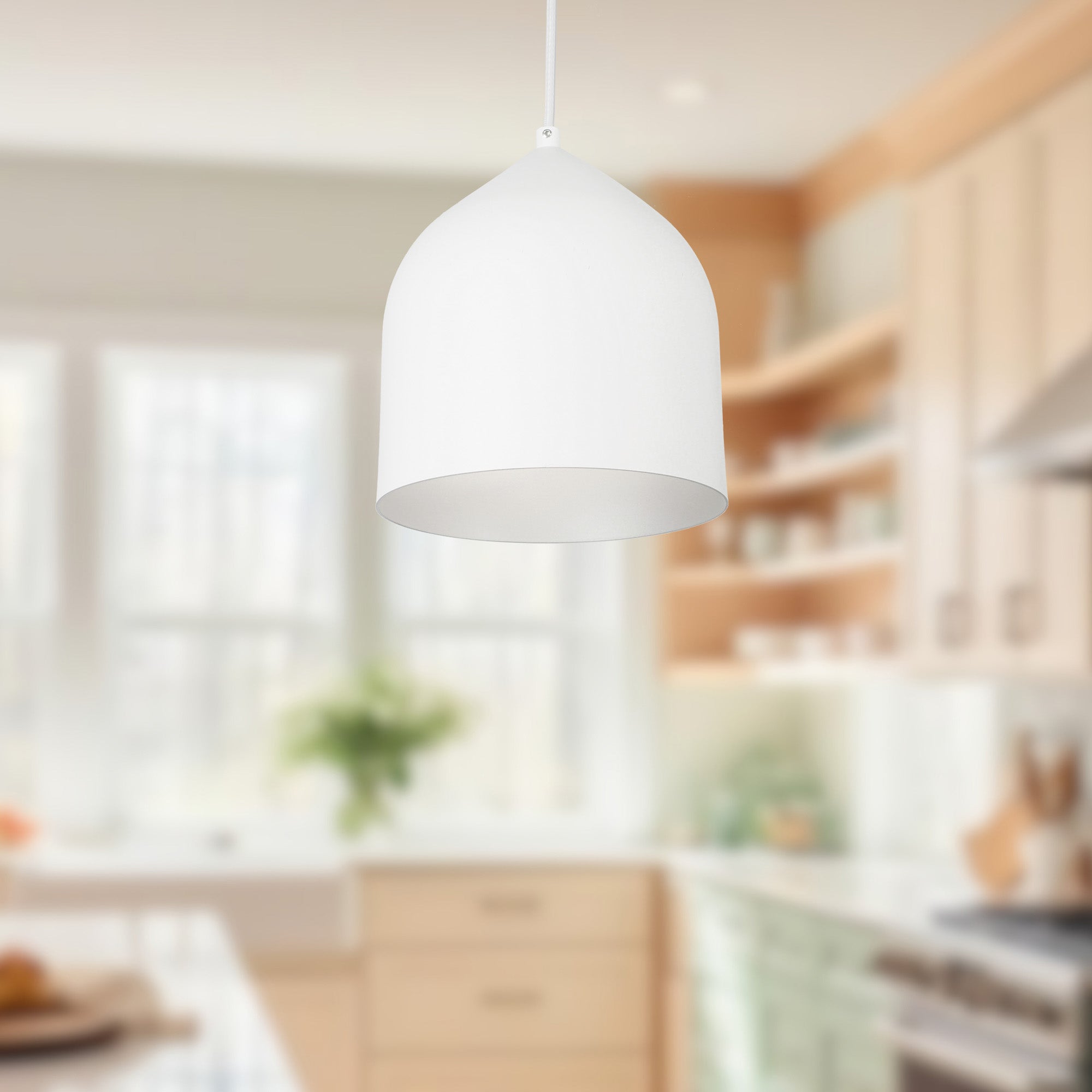 Helena 8-in Mini Spun Aluminum LED Pendant
