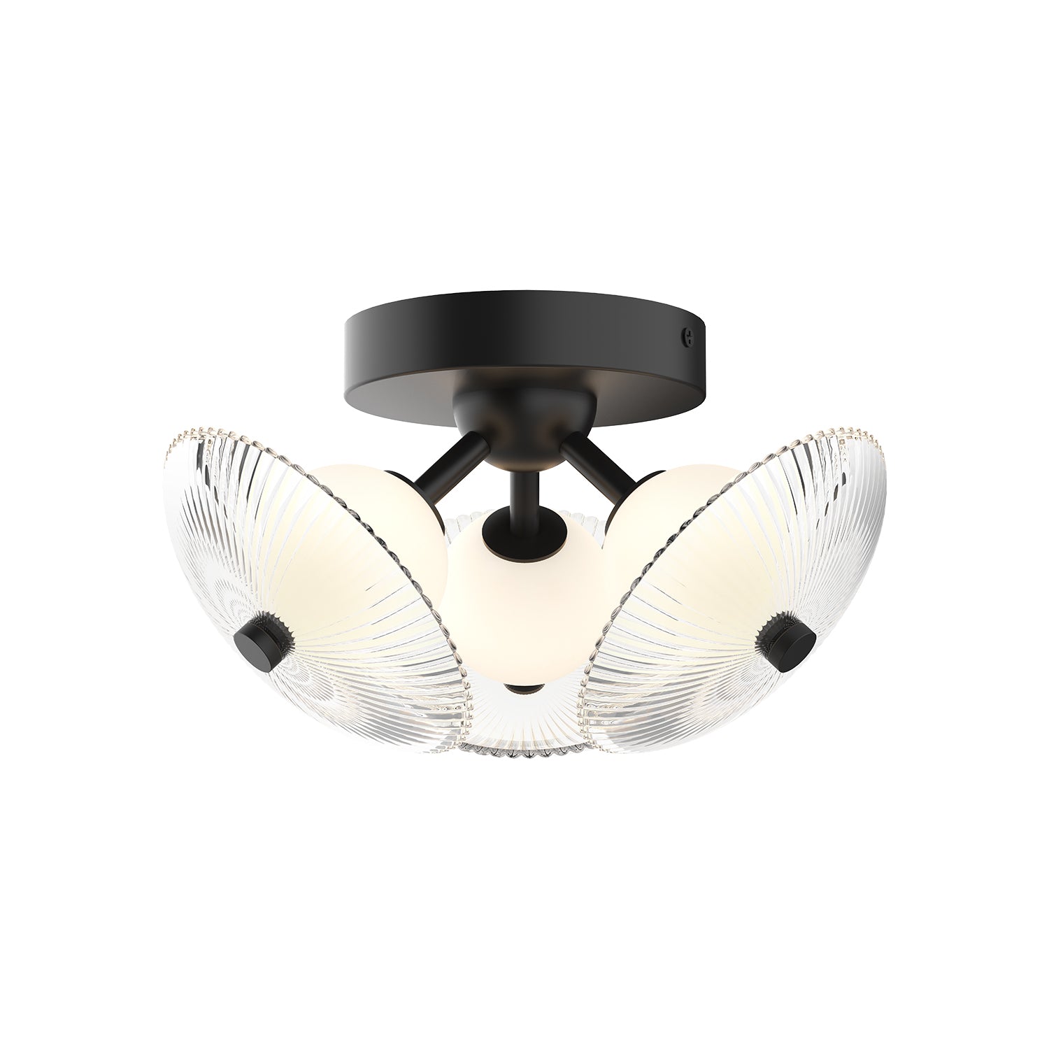 Hera 12-in Steel Flush Mount