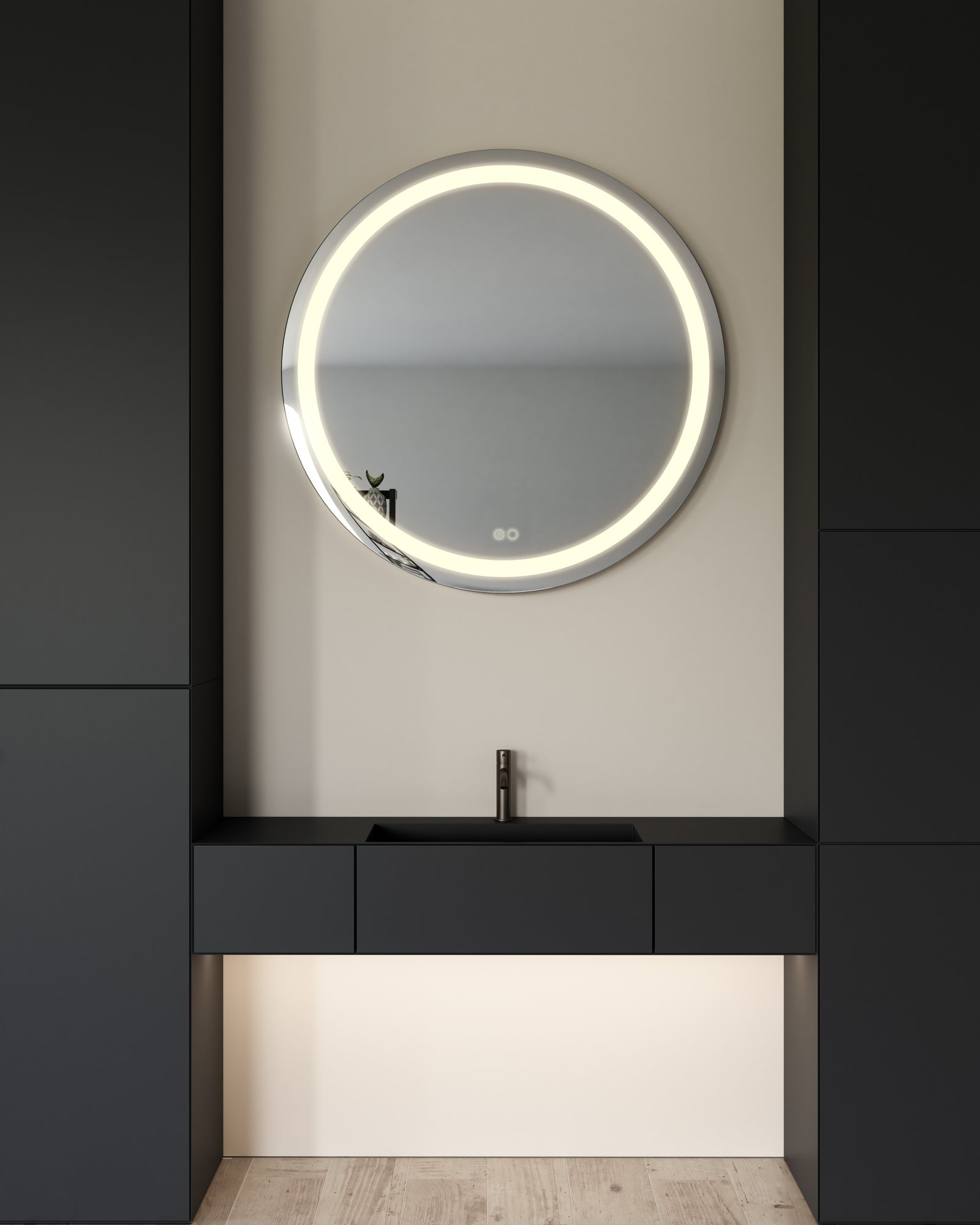 Hillmont 40-in Aluminum Led Vanity Mirror