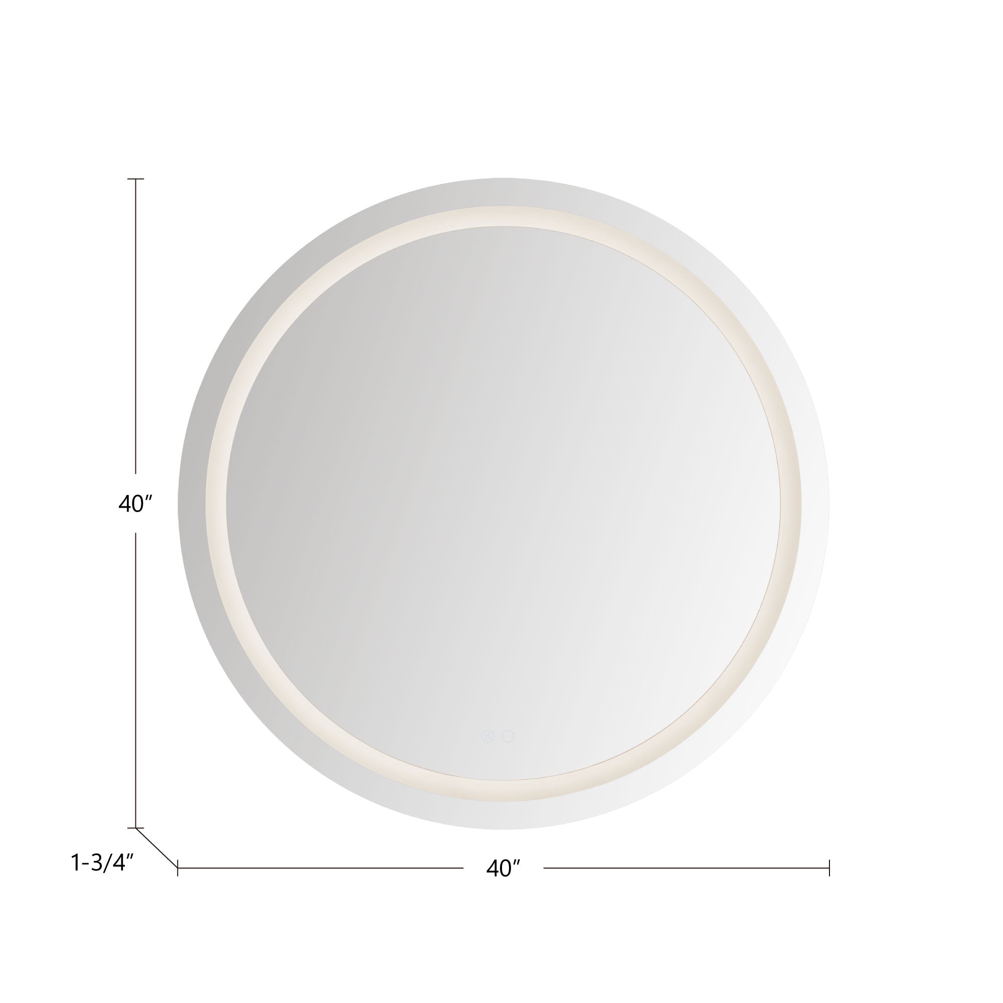 Hillmont 40-in Aluminum Led Vanity Mirror