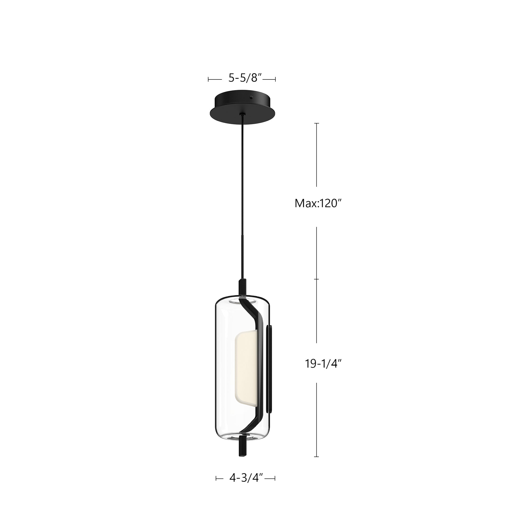 Hilo 5-in Aluminum Pendant
