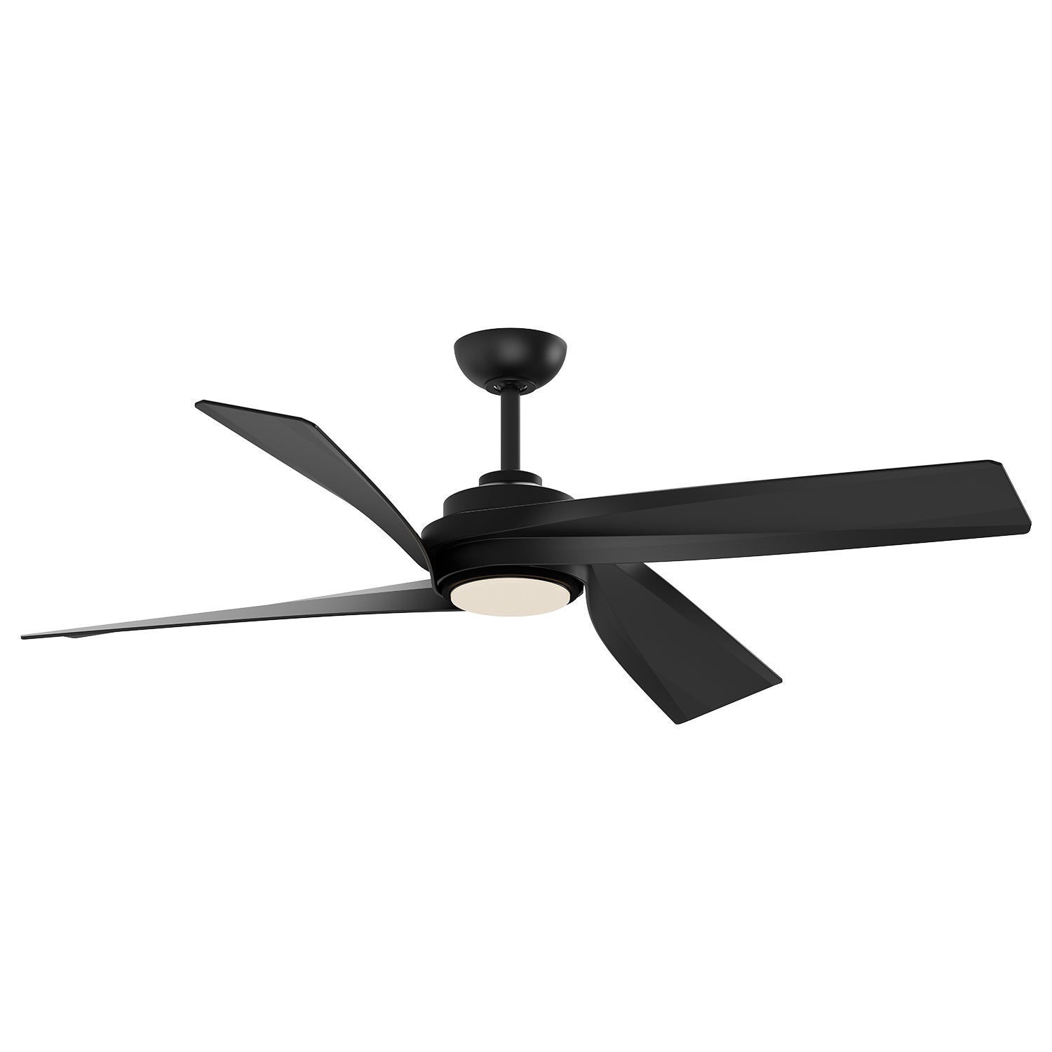 Horizon 56-in Matte Black Reversible DC LED Ceiling Fan