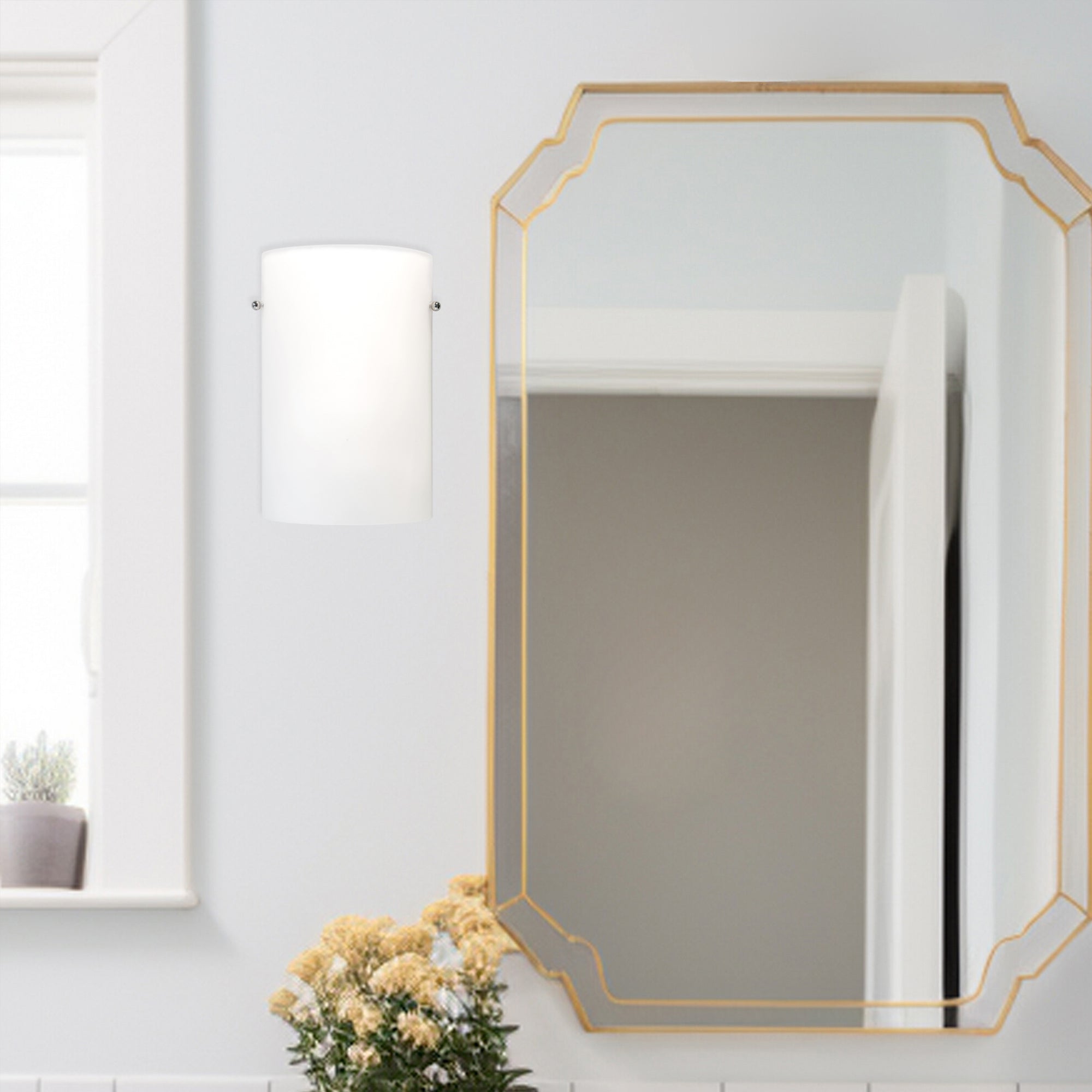 Hudson 9-in Opal Wall Sconce