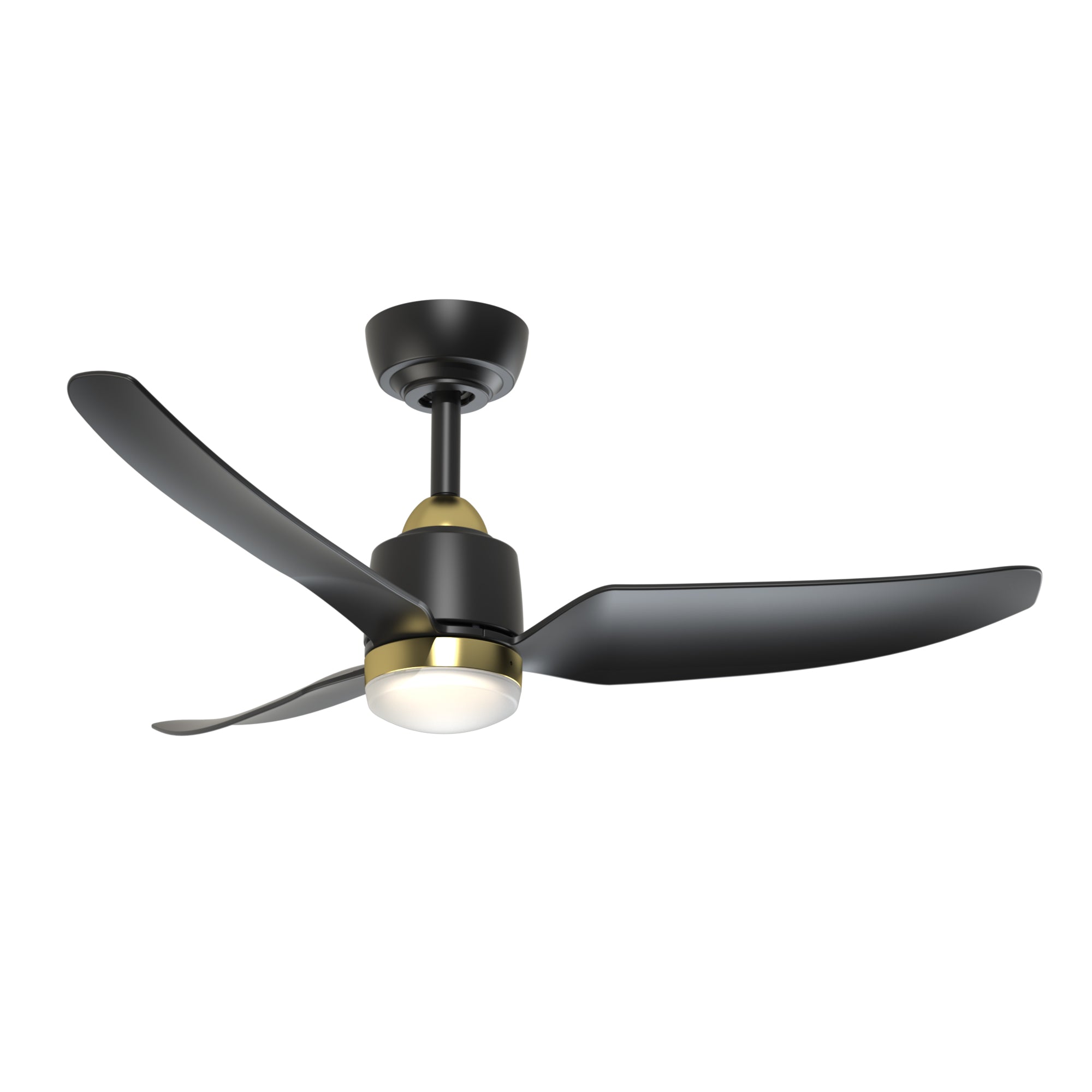 Hugo 42-in (CCT) Brushed Gold and Matte Black Reversible DC LED Ceiling Fan