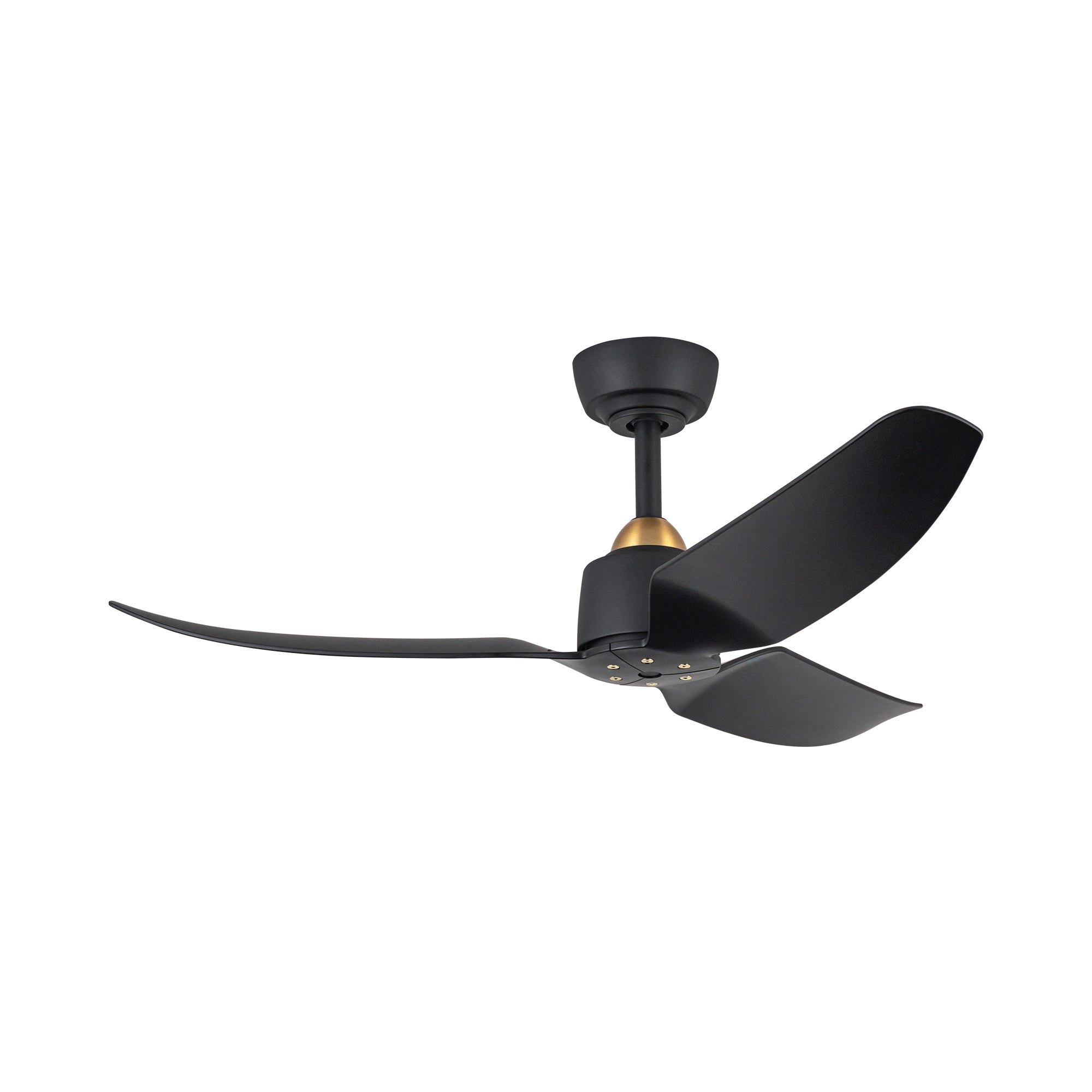 Hugo 42-in Brushed Gold and Matte Black Reversible DC Ceiling Fan
