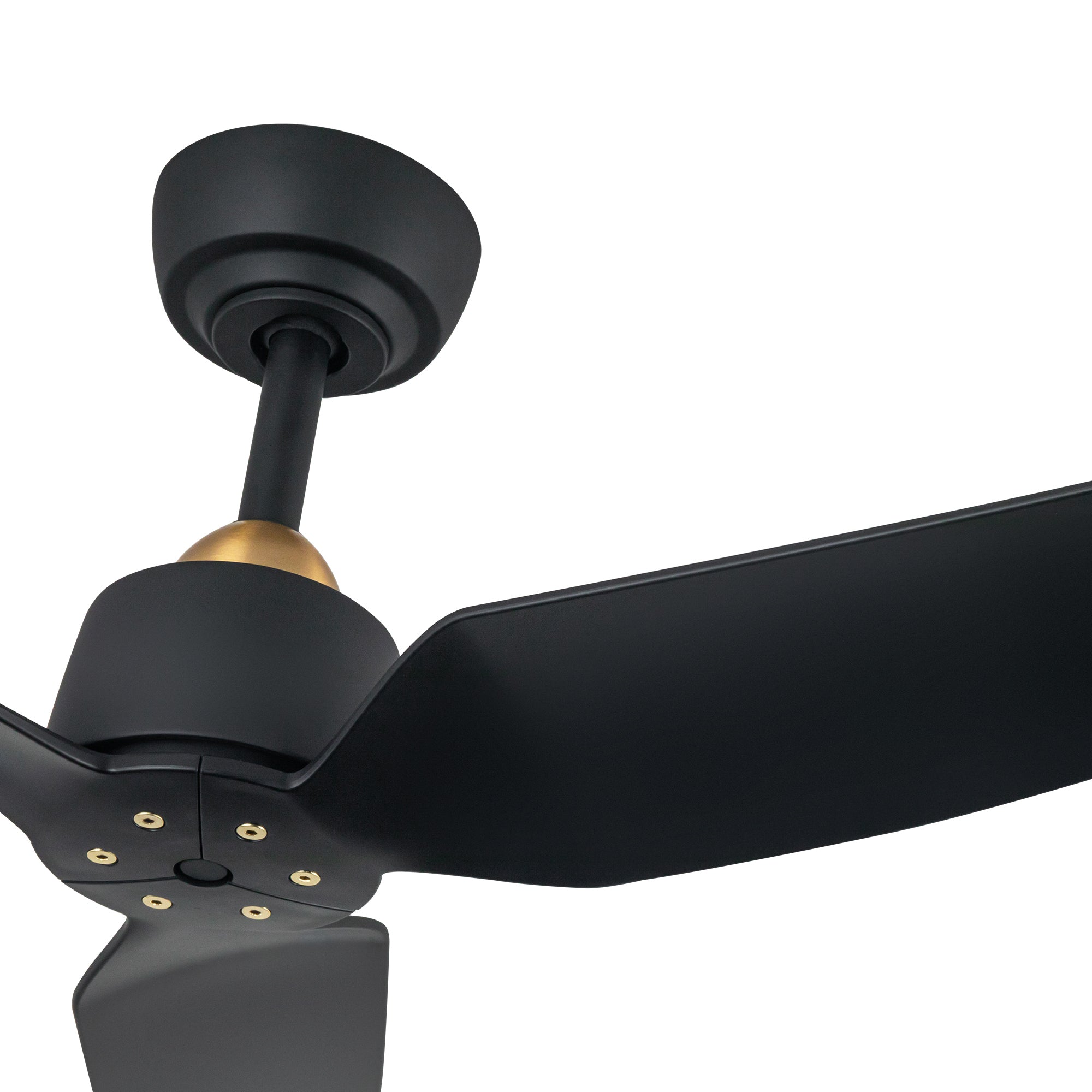 Hugo 42-in Brushed Gold and Matte Black Reversible DC Ceiling Fan