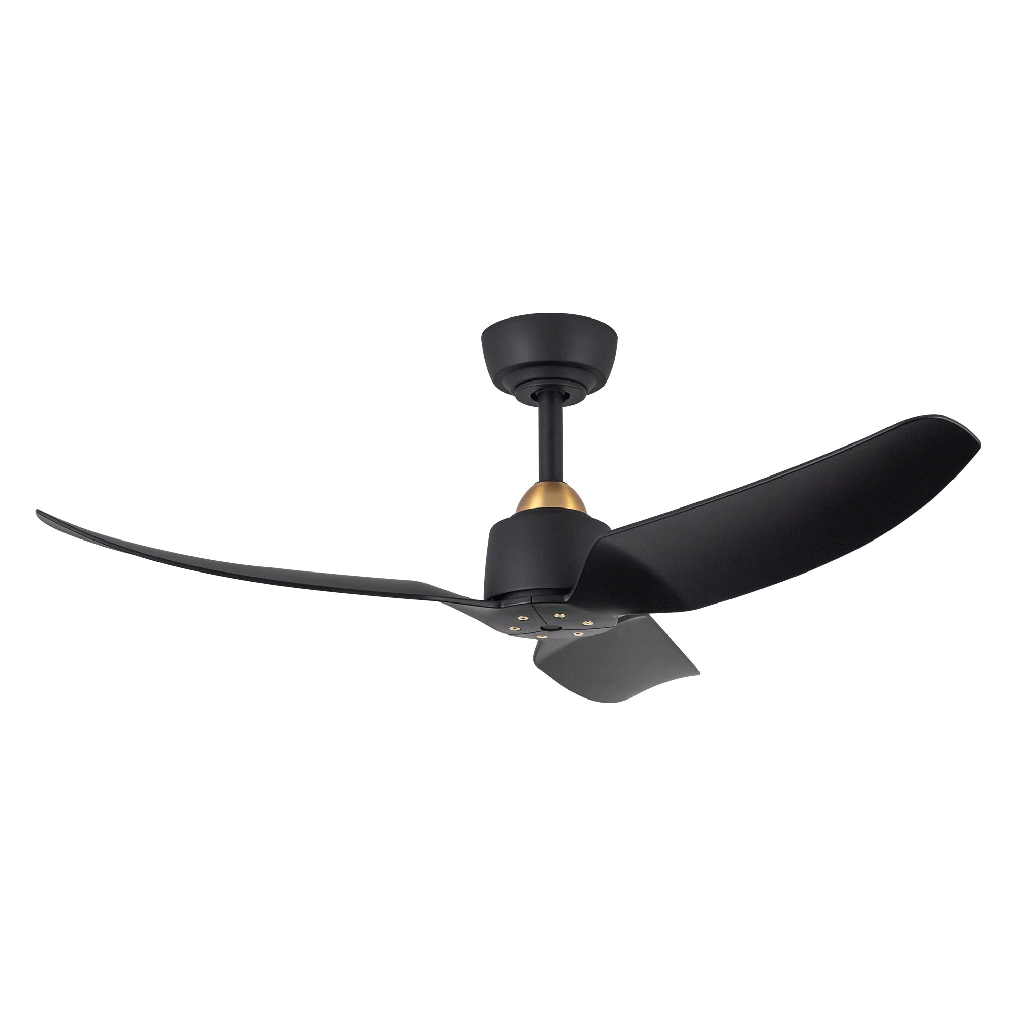 Hugo 42-in Brushed Gold and Matte Black Reversible DC Ceiling Fan