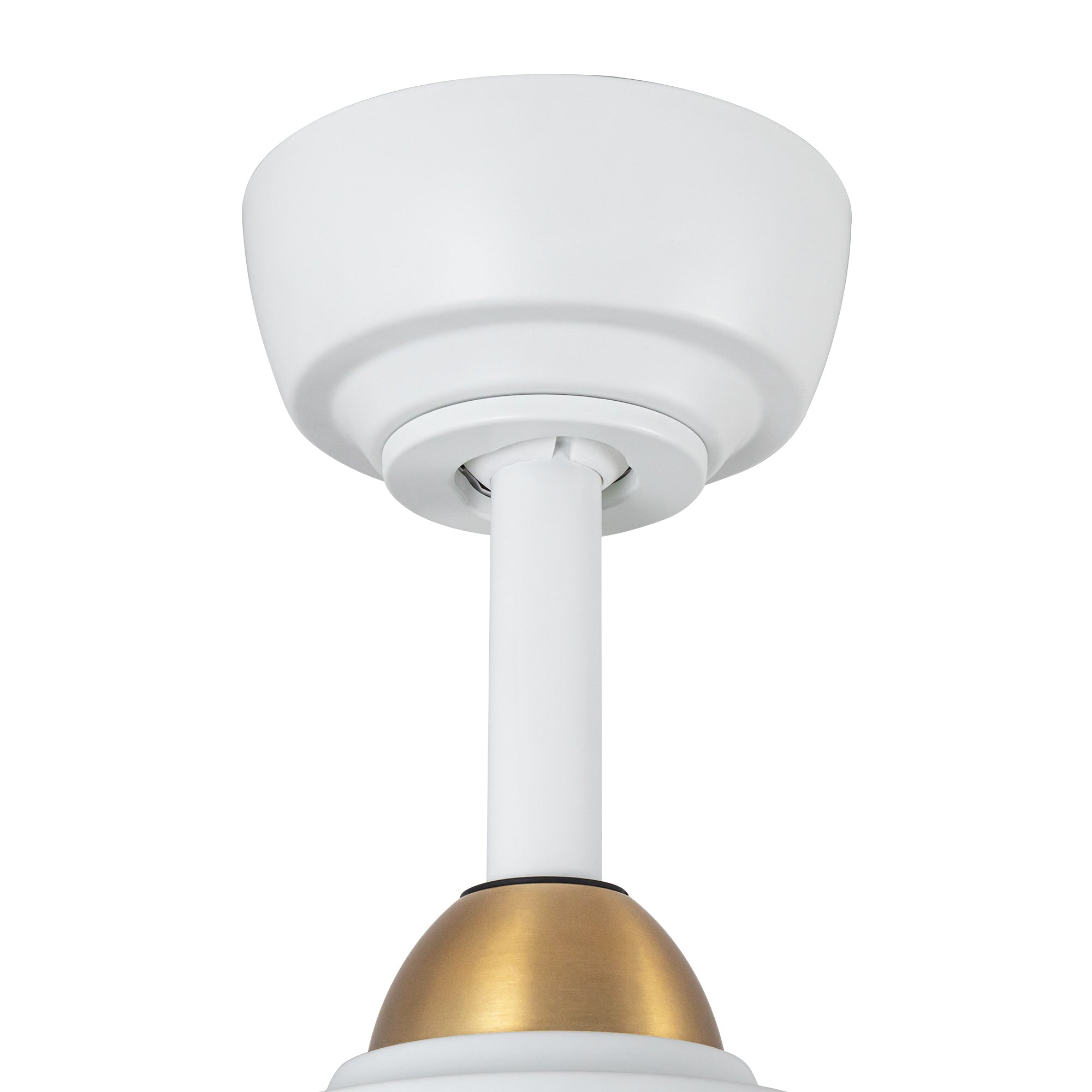 Hugo 42-in Brushed Gold and Matte White Reversible DC Ceiling Fan