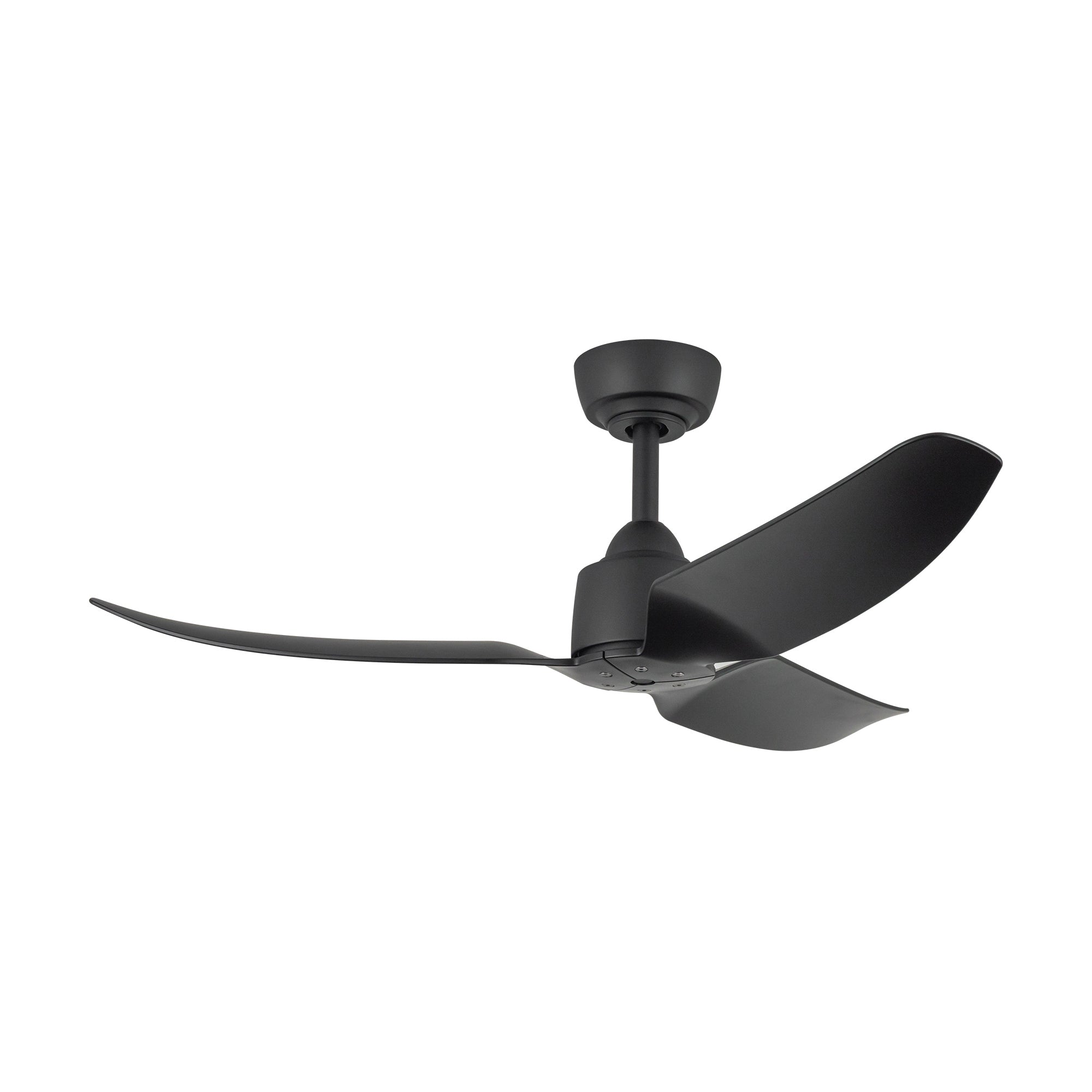 Hugo 42-in Matte Black Reversible DC Ceiling Fan