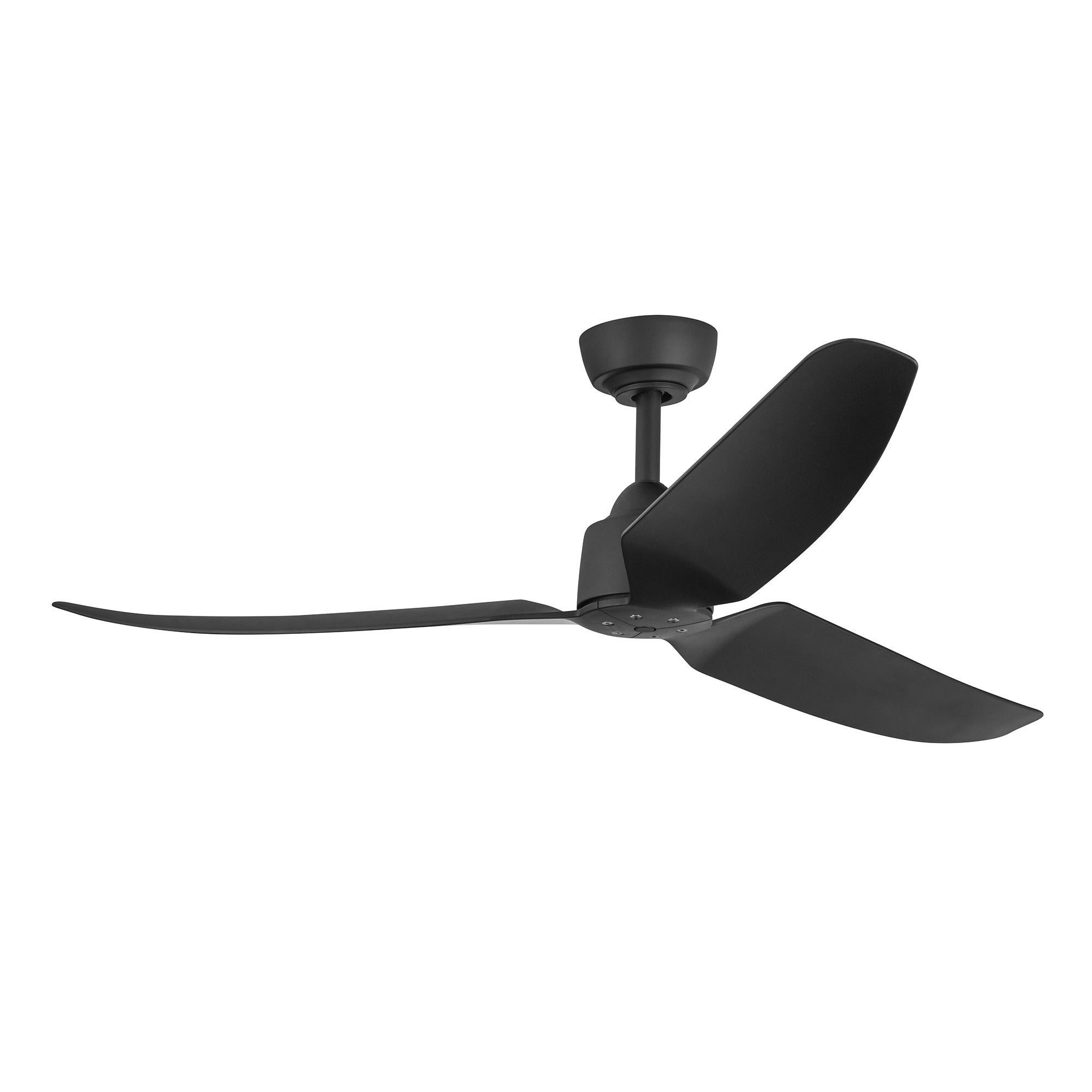 Hugo 52-in Matte Black Reversible DC Ceiling Fan