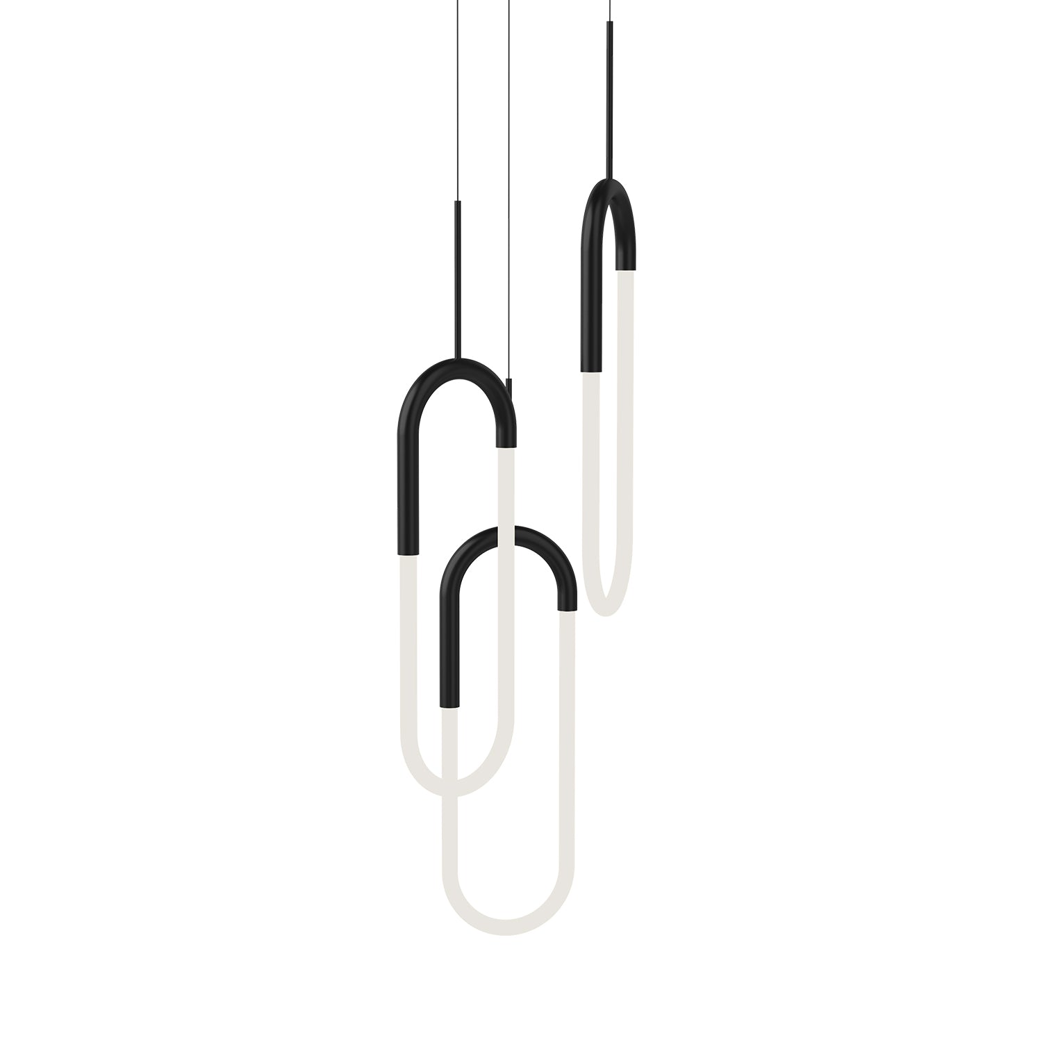 Huron 3 Head Steel Multi Pendant