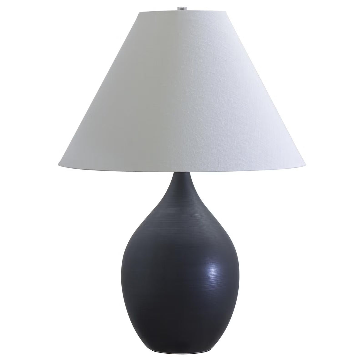 28-inch Scatchard Scored Matte Black Table Lamp